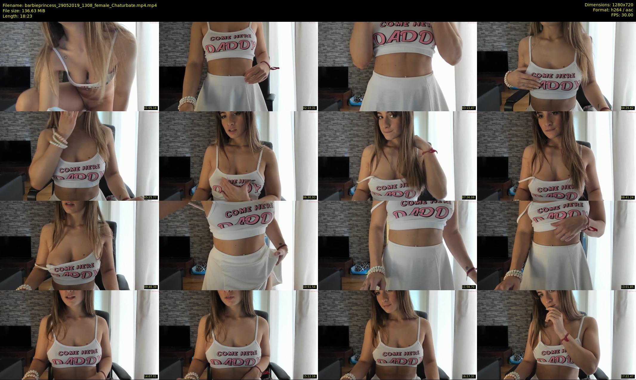 barbieprincess — 19 minute Chaturbate female cam show recording, 720p, May 29, 2019