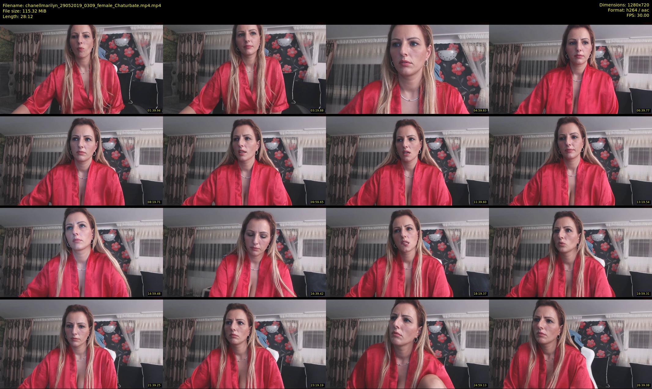 chanellmarilyn — 29 minute Chaturbate female cam show recording, 720p, May 29, 2019