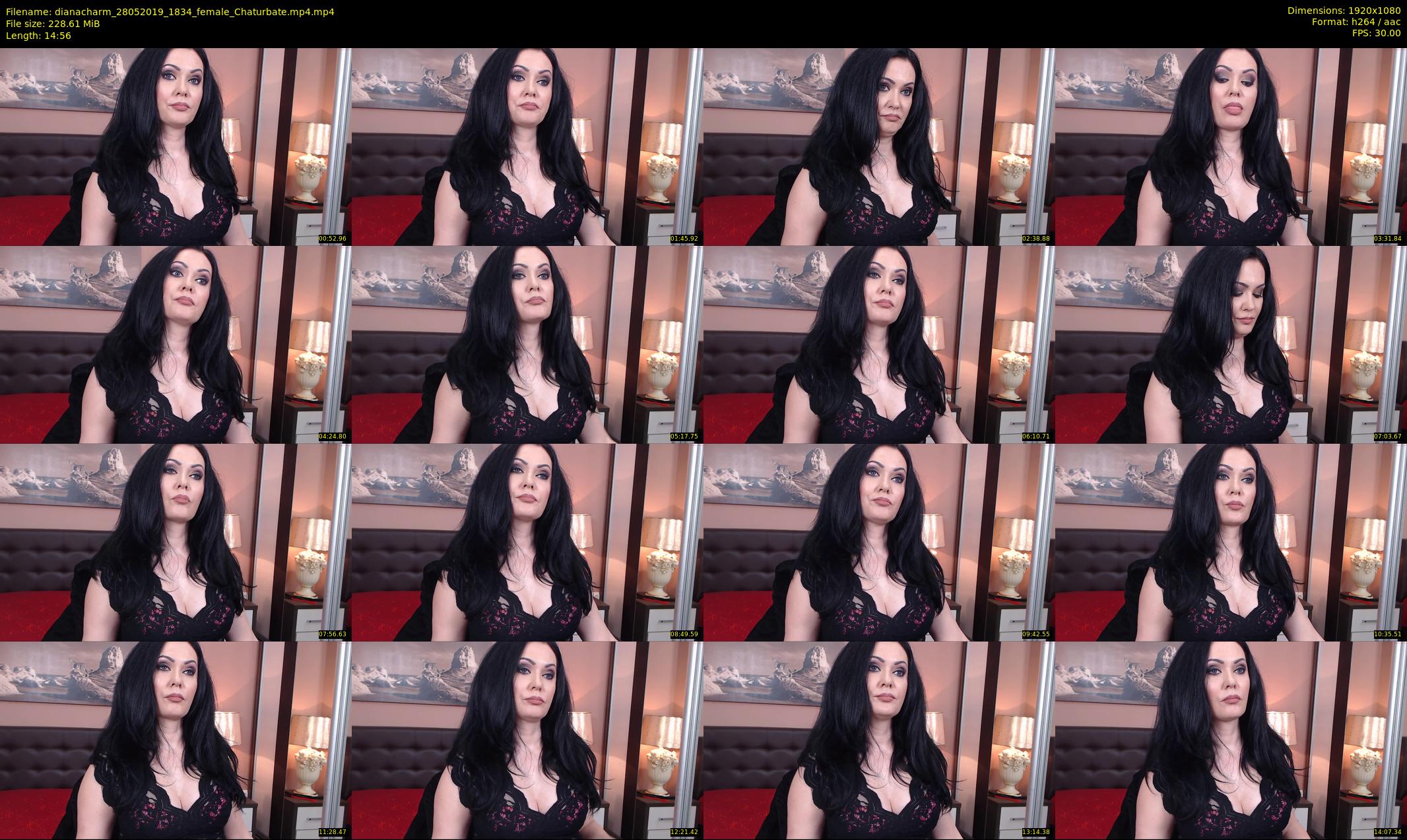 dianacharm — 15 minute Chaturbate female cam show recording, 1080p, May 28, 2019