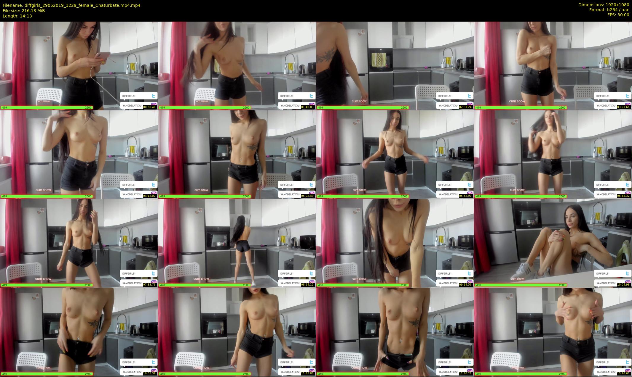 diffgirls — 15 minute Chaturbate female cam show recording, 1080p, May 29, 2019