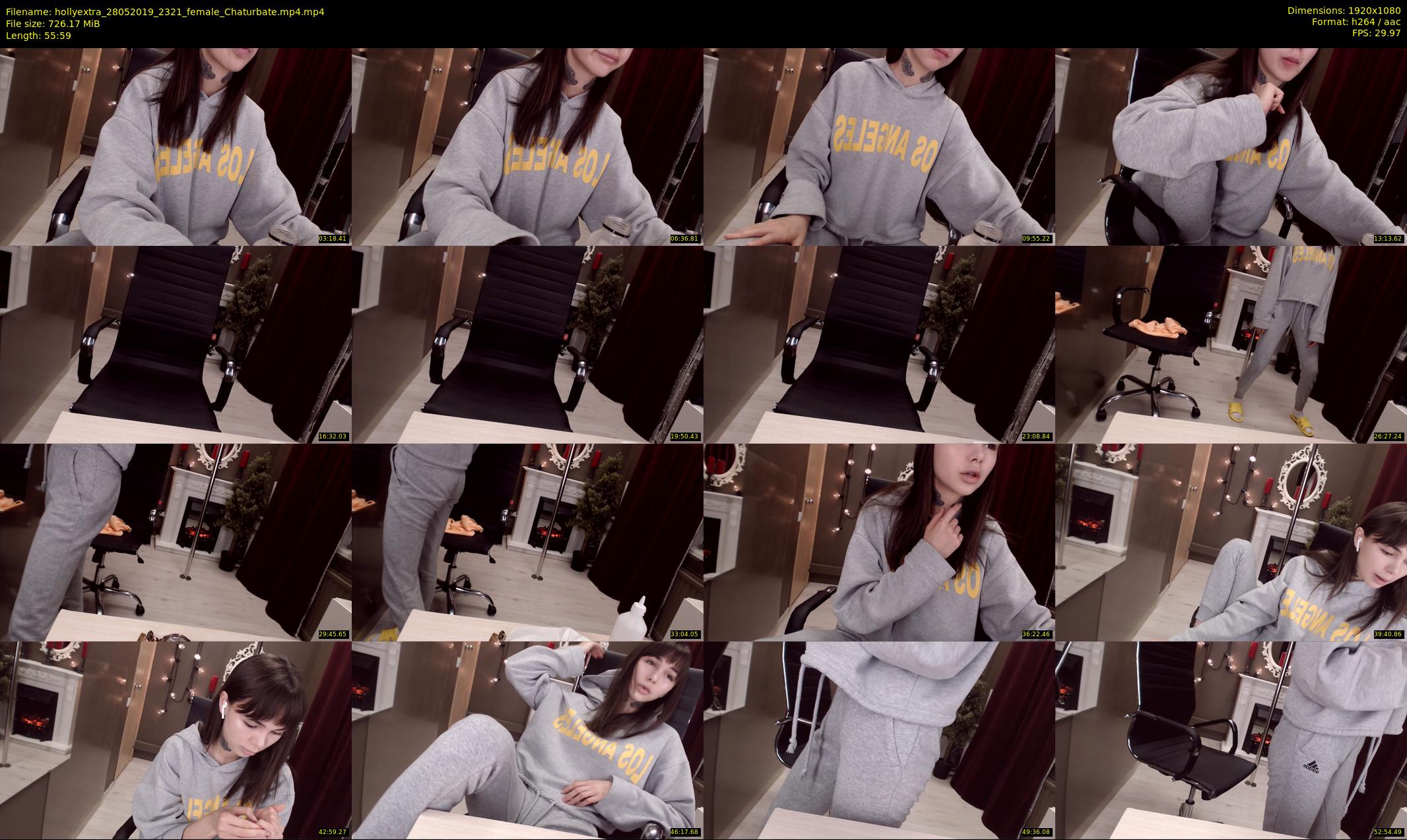 hollyextra — 56 minute Chaturbate female cam show recording, 1080p, May 28, 2019