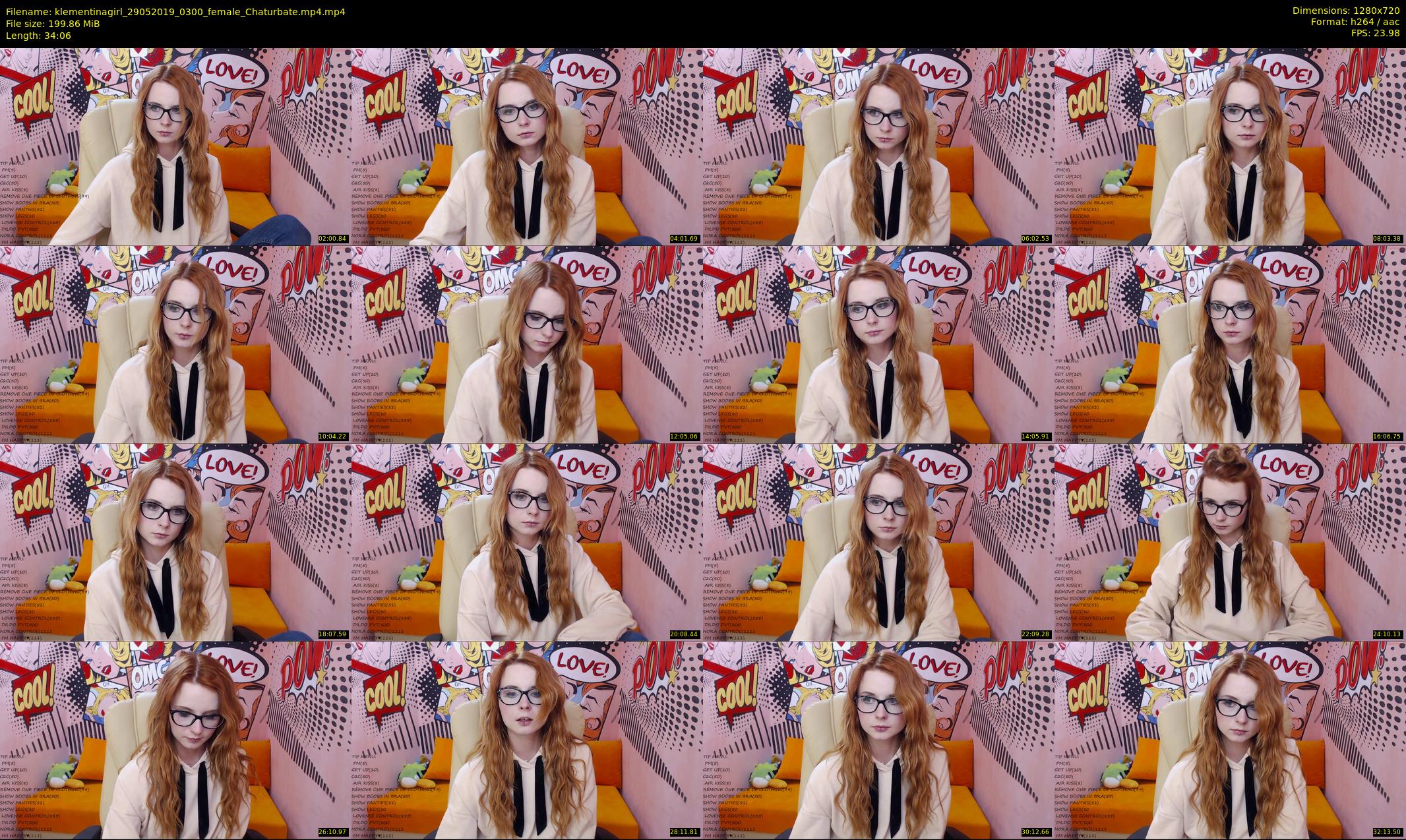 klementinagirl — 35 minute Chaturbate female cam show recording, 720p, May 29, 2019