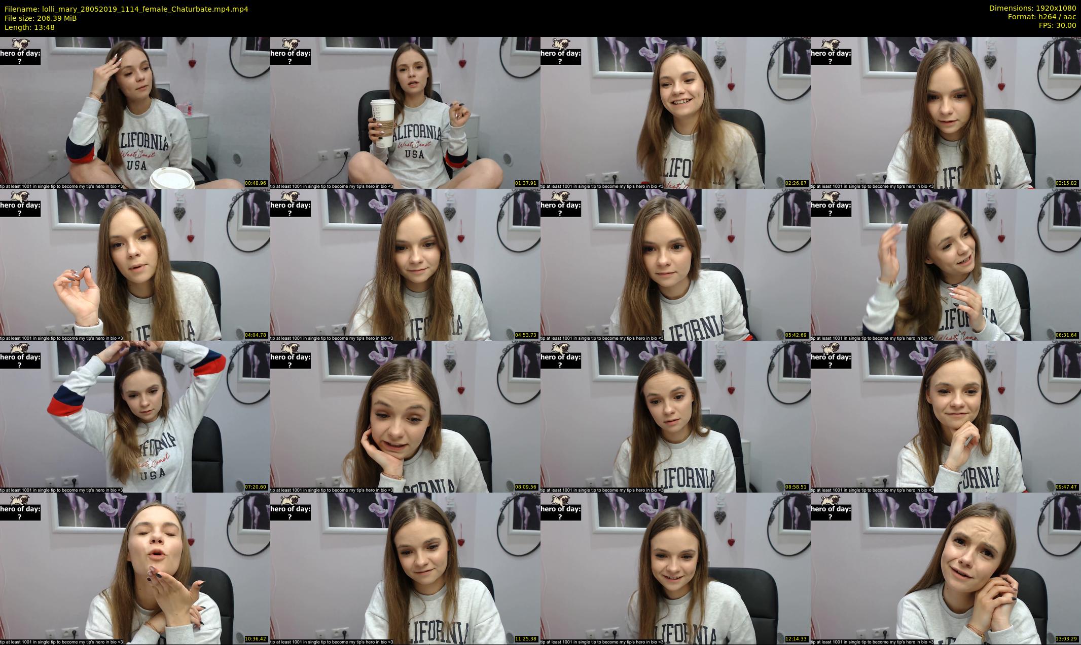 lolli_mary — 14 minute Chaturbate female cam show recording, 1080p, May 28, 2019