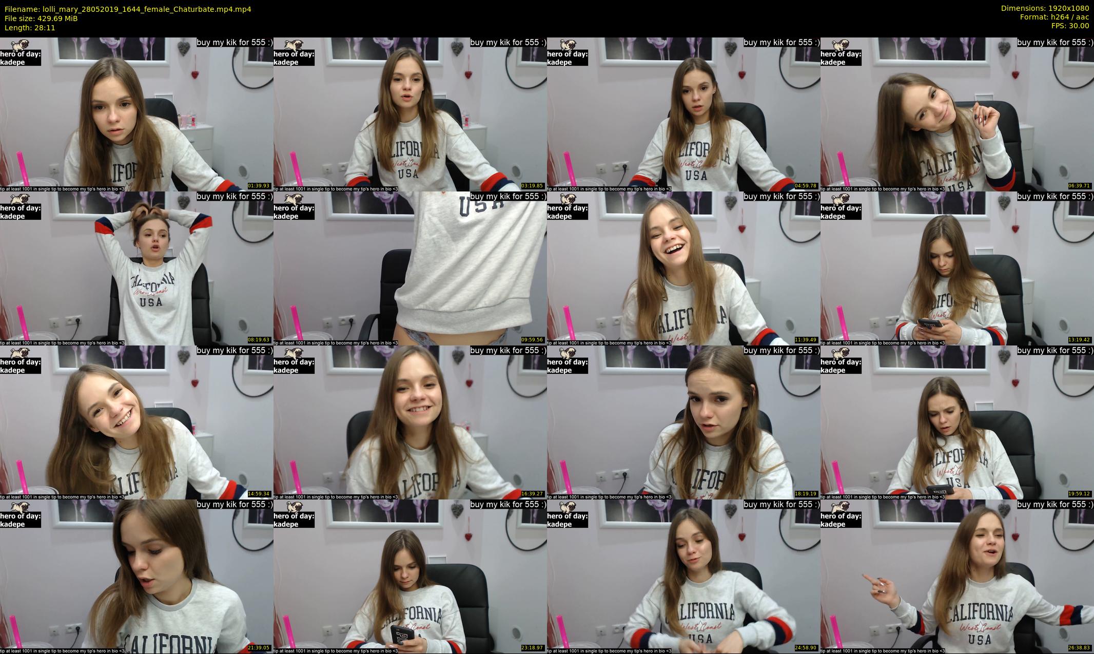 lolli_mary — 29 minute Chaturbate female cam show recording, 1080p, May 28, 2019