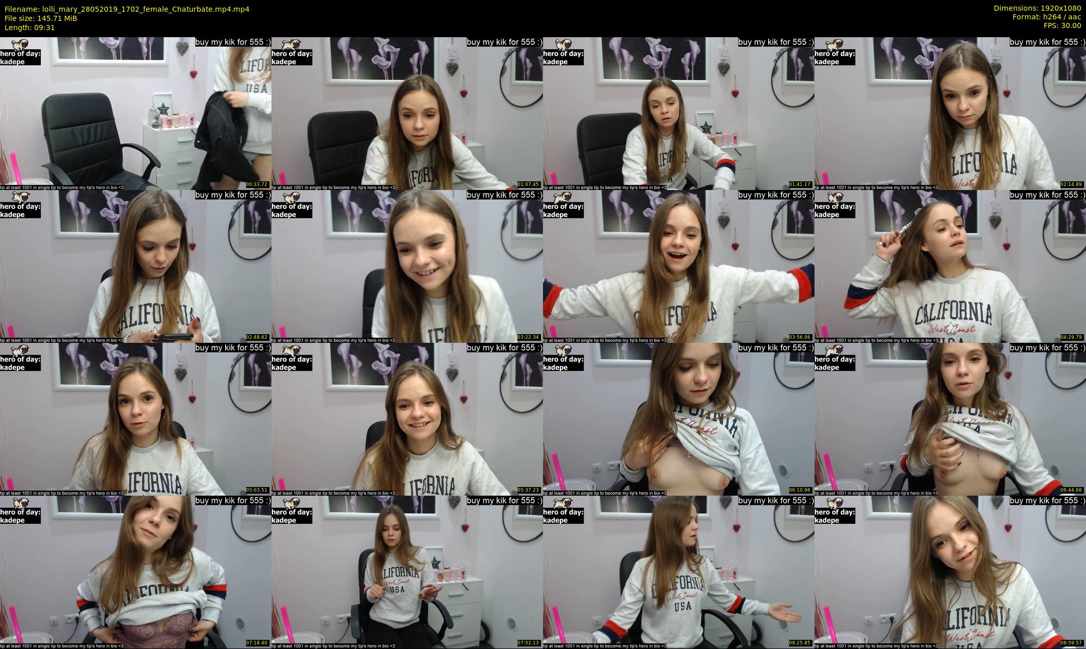 lolli_mary — 10 minute Chaturbate female cam show recording, 1080p, May 28, 2019