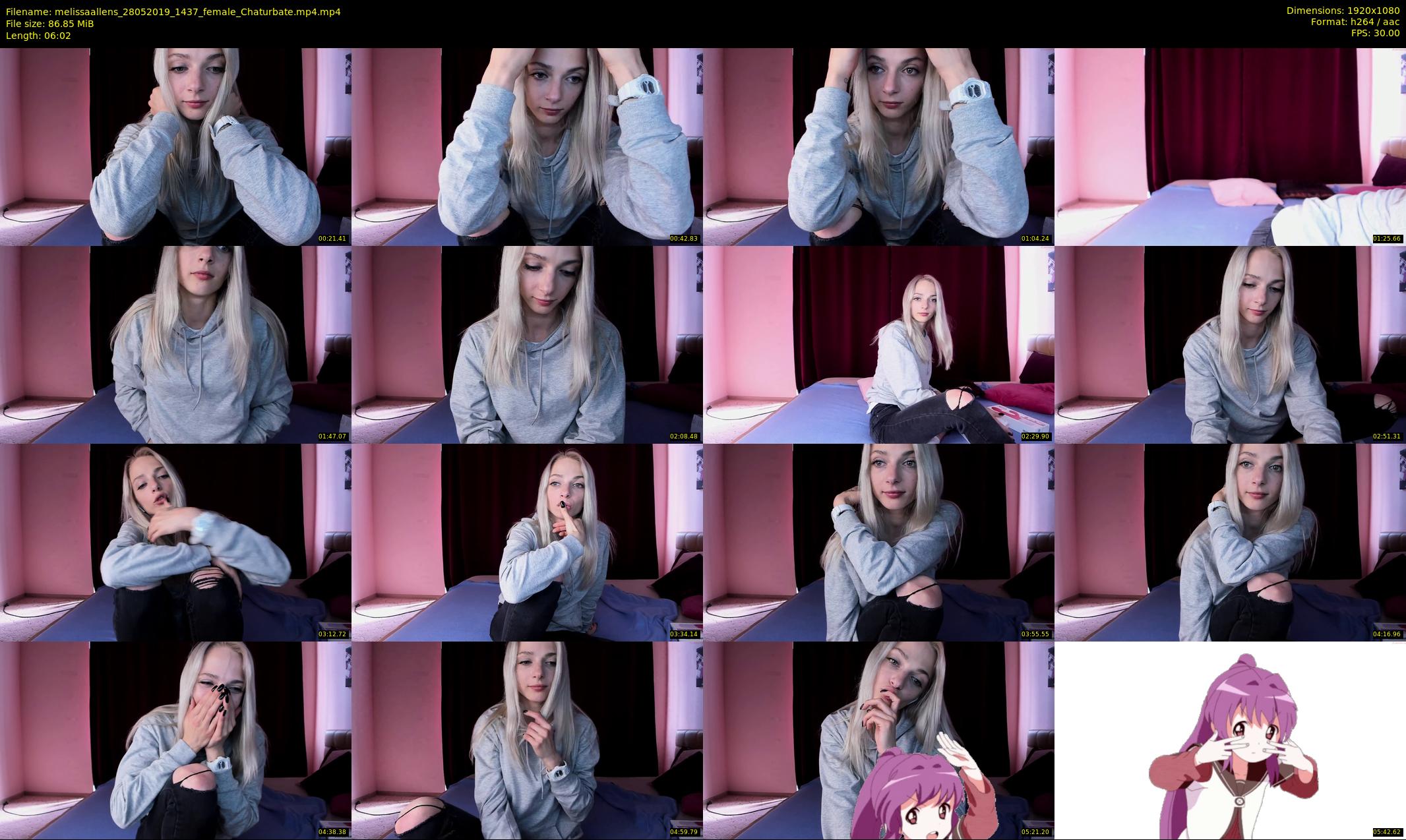melissaallens — 7 minute Chaturbate female cam show recording, 1080p, May 28, 2019
