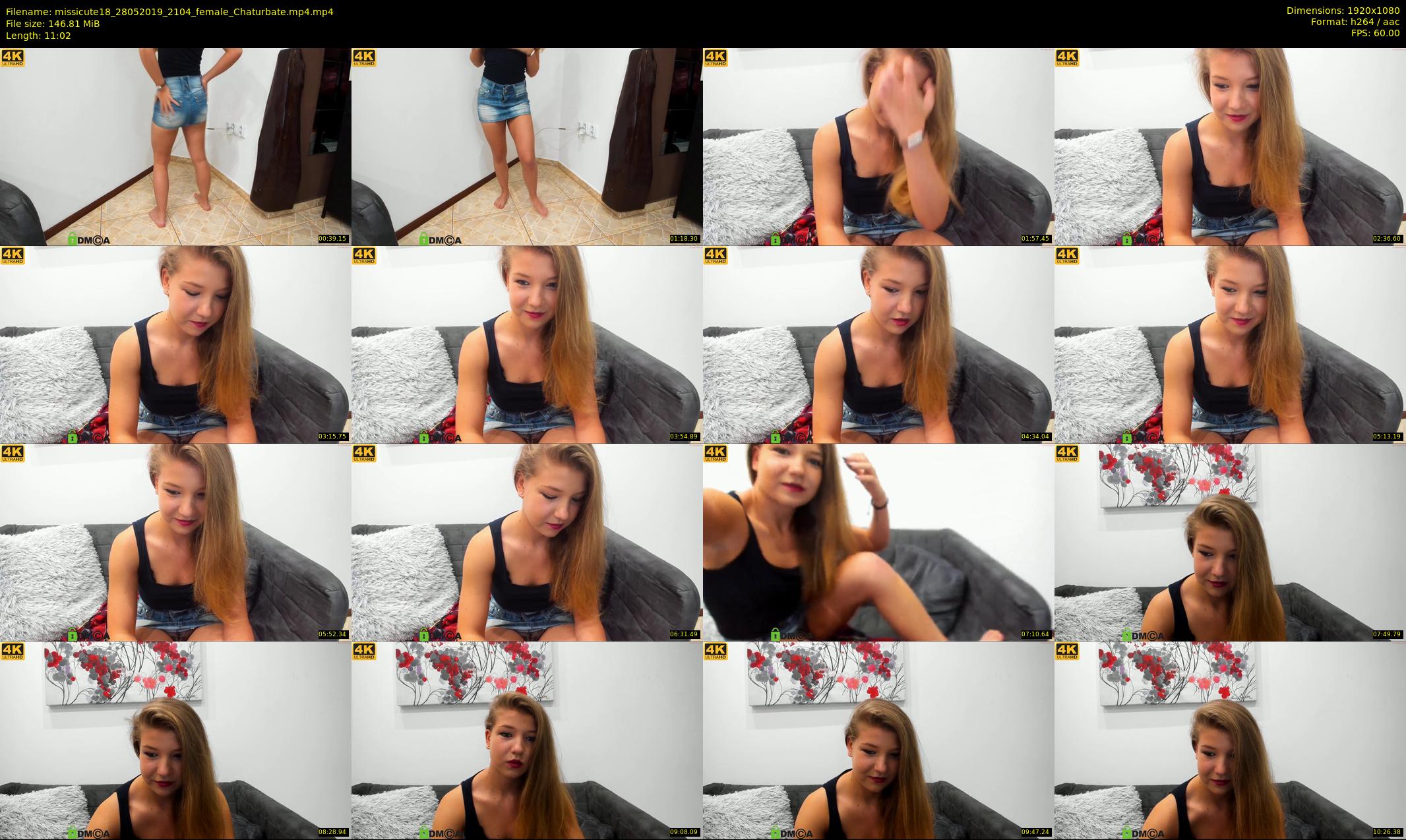 missicute18 — 12 minute Chaturbate female cam show recording, 1080p, May 28, 2019