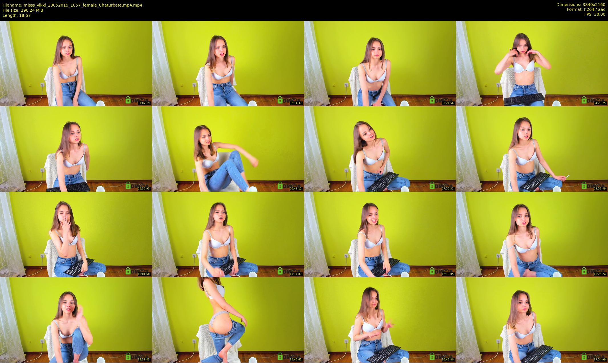 misss_vikki — 19 minute Chaturbate female cam show recording, 4K, May 28, 2019