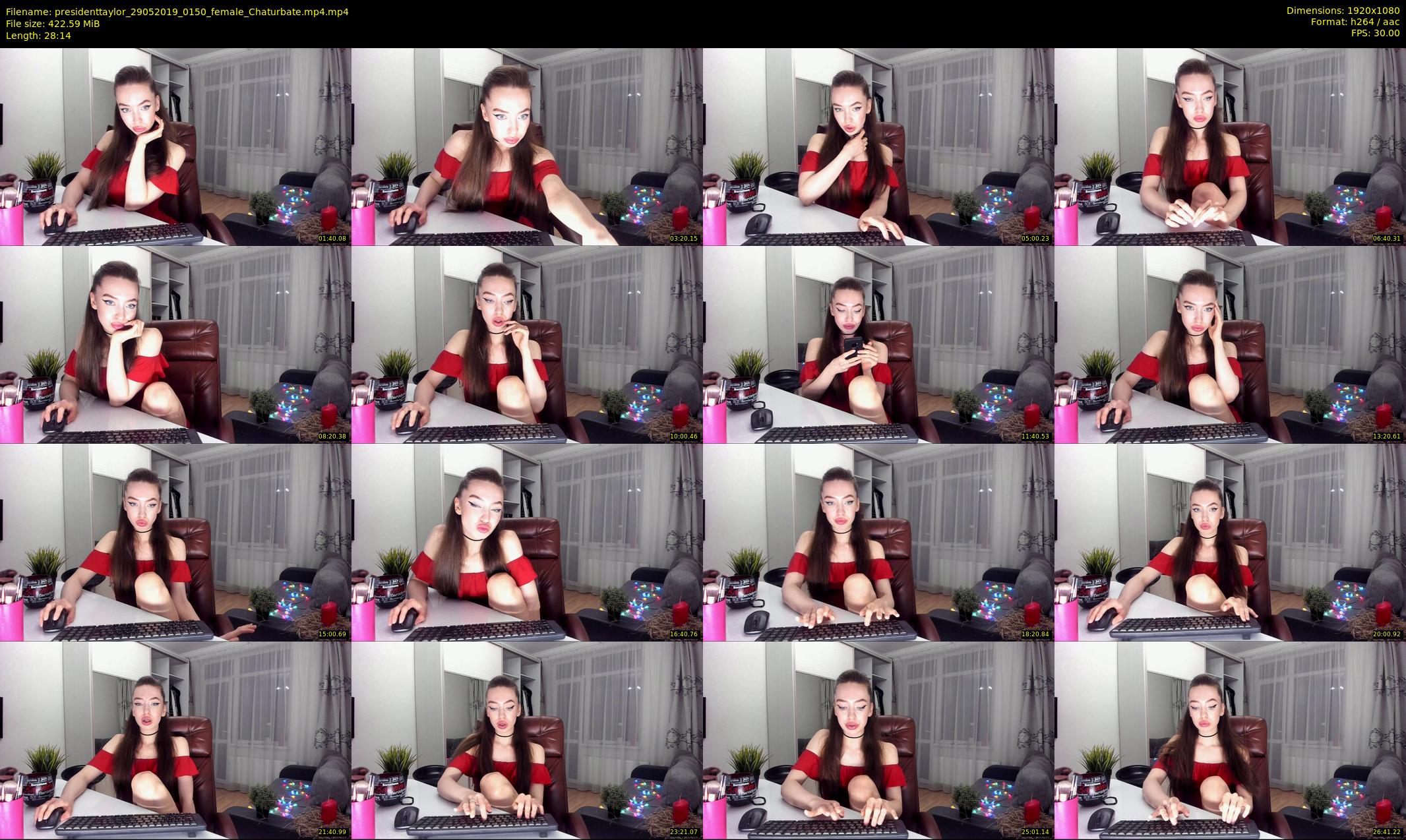 presidenttaylor — 29 minute Chaturbate female cam show recording, 1080p, May 29, 2019