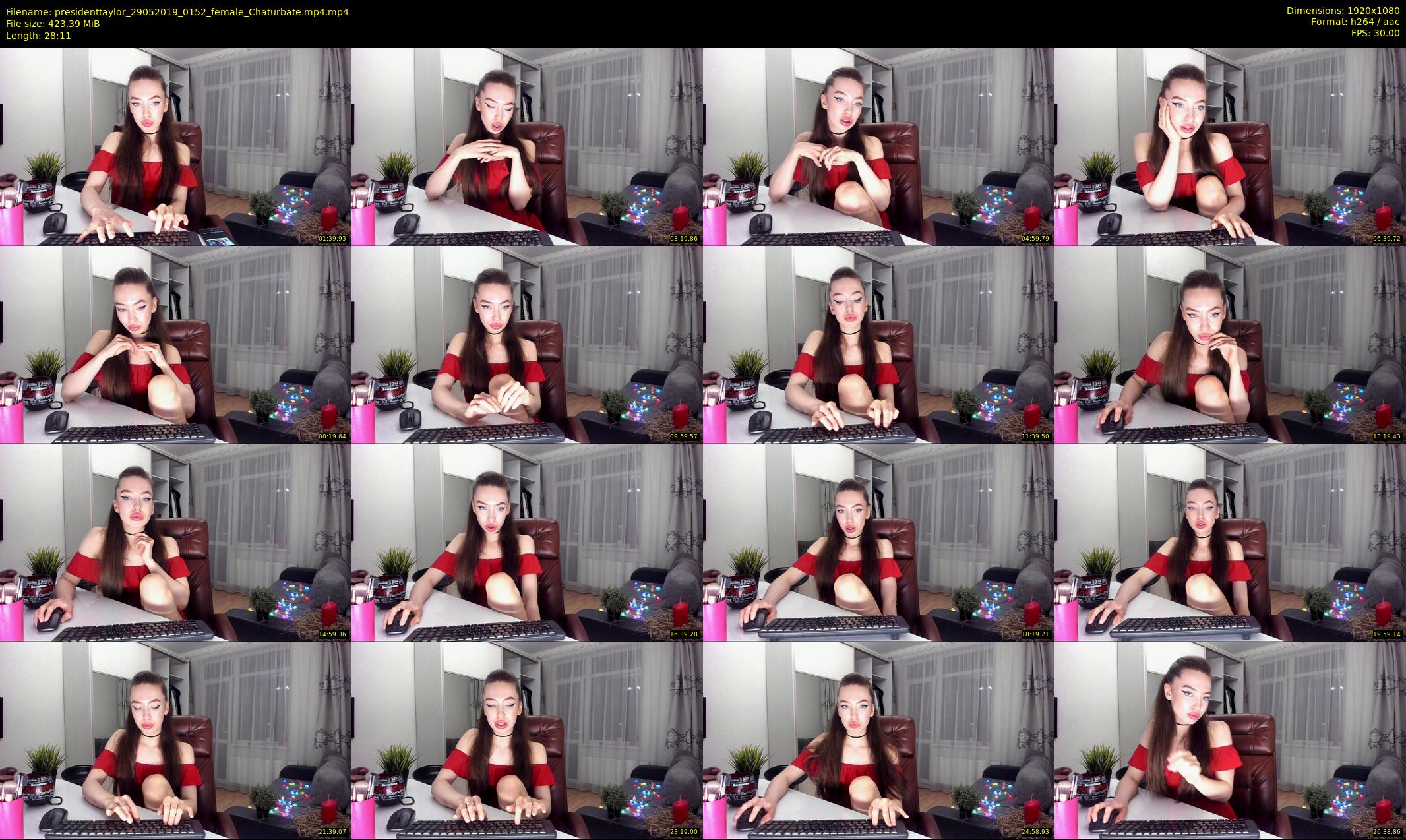 presidenttaylor — 29 minute Chaturbate female cam show recording, 1080p, May 29, 2019