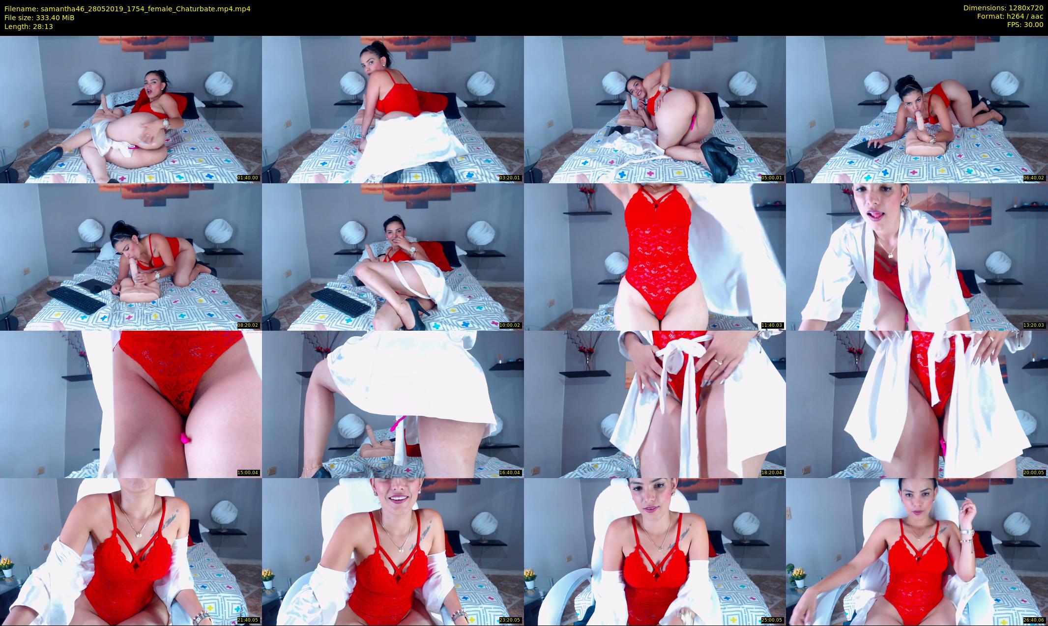 samantha46 — 29 minute Chaturbate female cam show recording, 720p, May 28, 2019