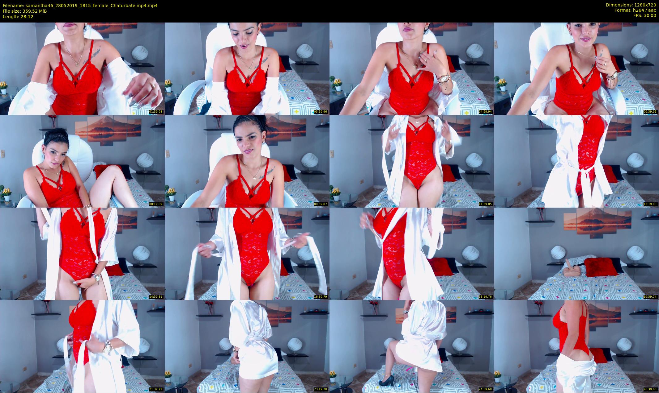 samantha46 — 29 minute Chaturbate female cam show recording, 720p, May 28, 2019