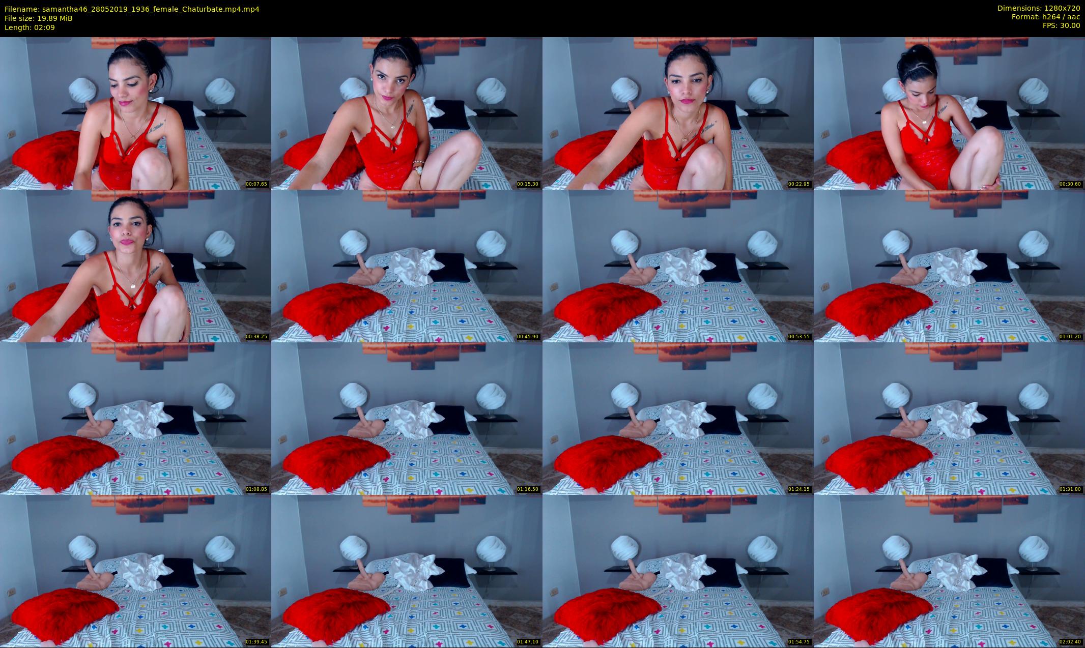 samantha46 — 3 minute Chaturbate female cam show recording, 720p, May 28, 2019