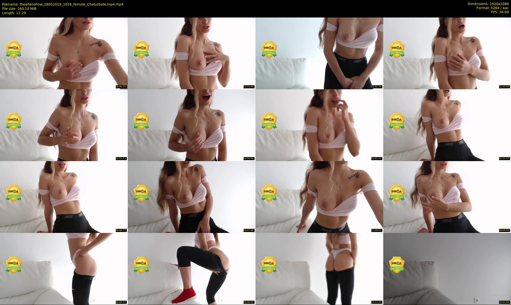 theellenshow — 12 minute Chaturbate female cam show recording, 1080p, May 28, 2019