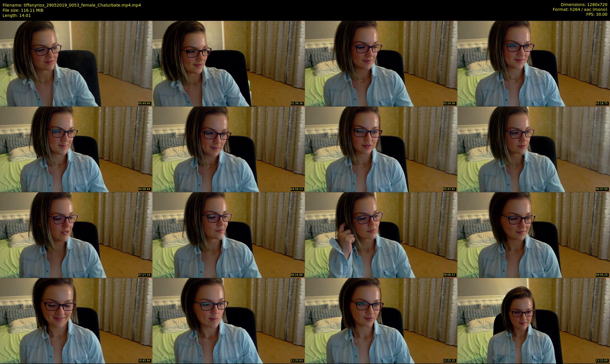 tiffanyriox — 15 minute Chaturbate female cam show recording, 720p, May 29, 2019
