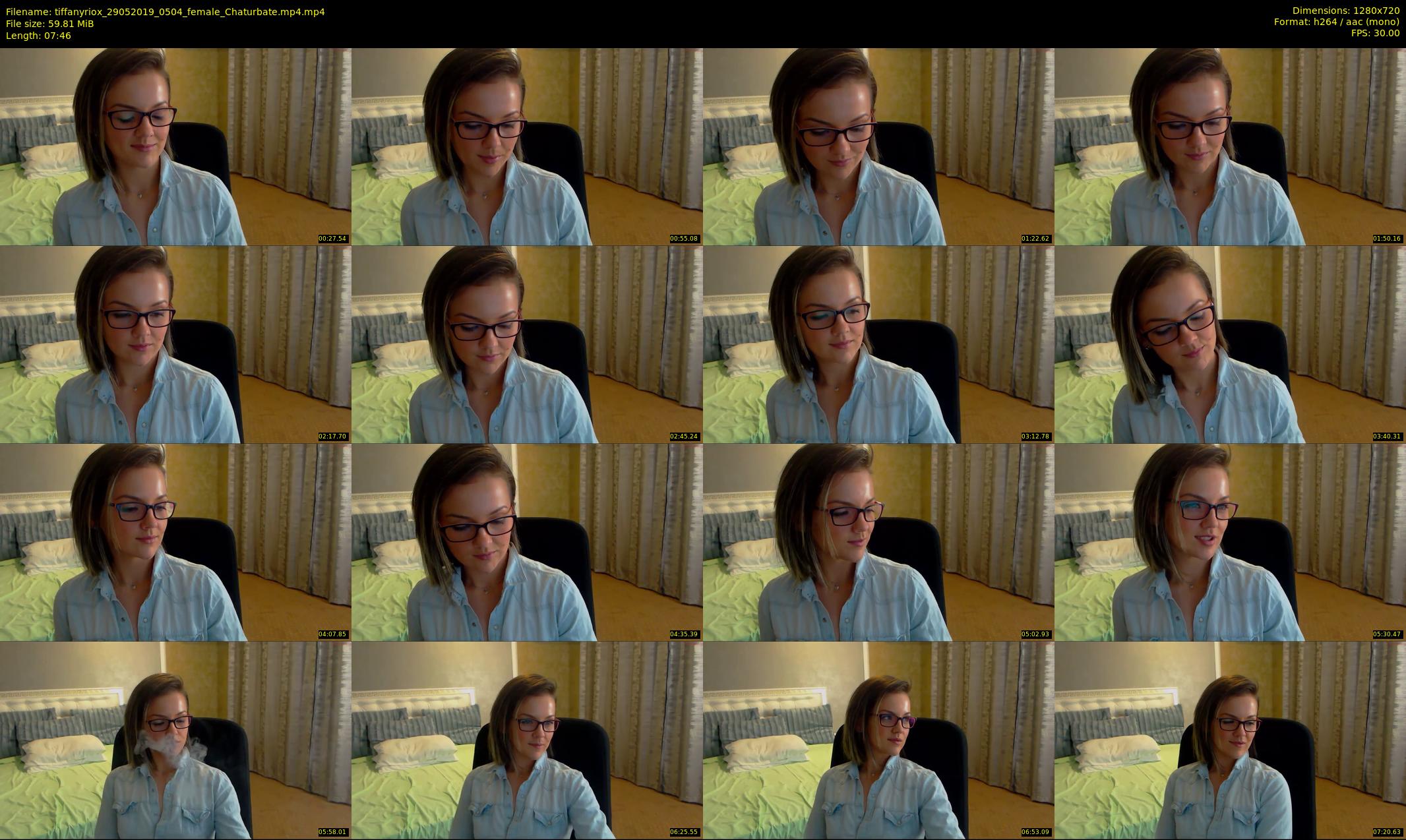 tiffanyriox — 8 minute Chaturbate female cam show recording, 720p, May 29, 2019