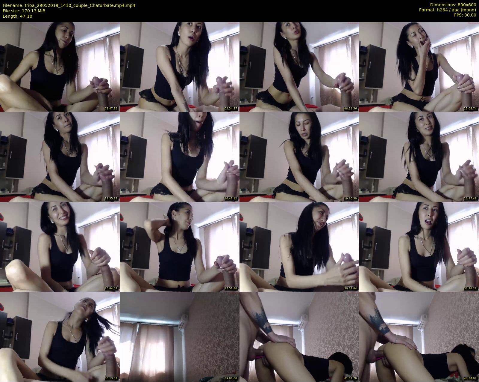 trioa — 48 minute Chaturbate couple cam show recording, 480p, May 29, 2019