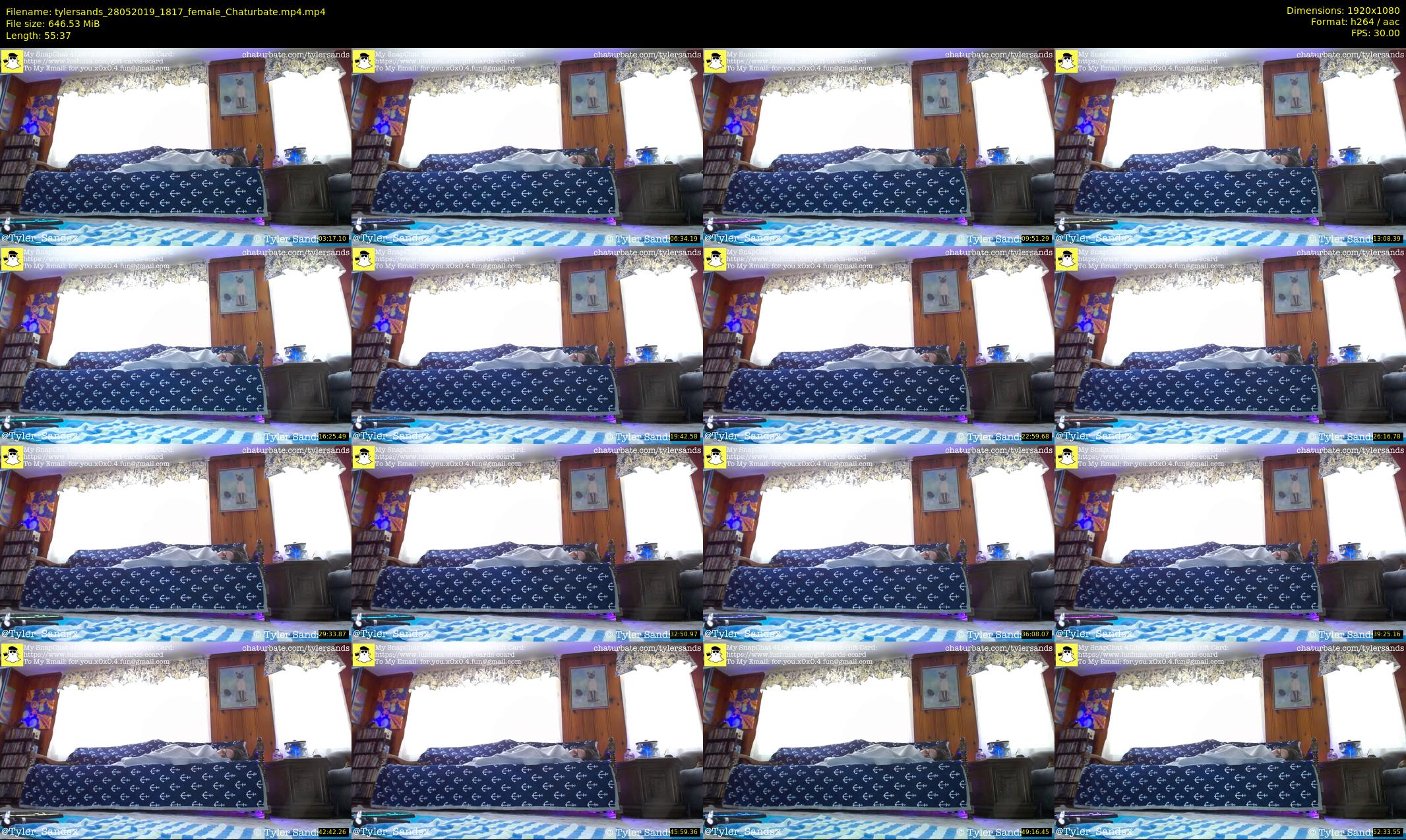 tylersands — 56 minute Chaturbate female cam show recording, 1080p, May 28, 2019