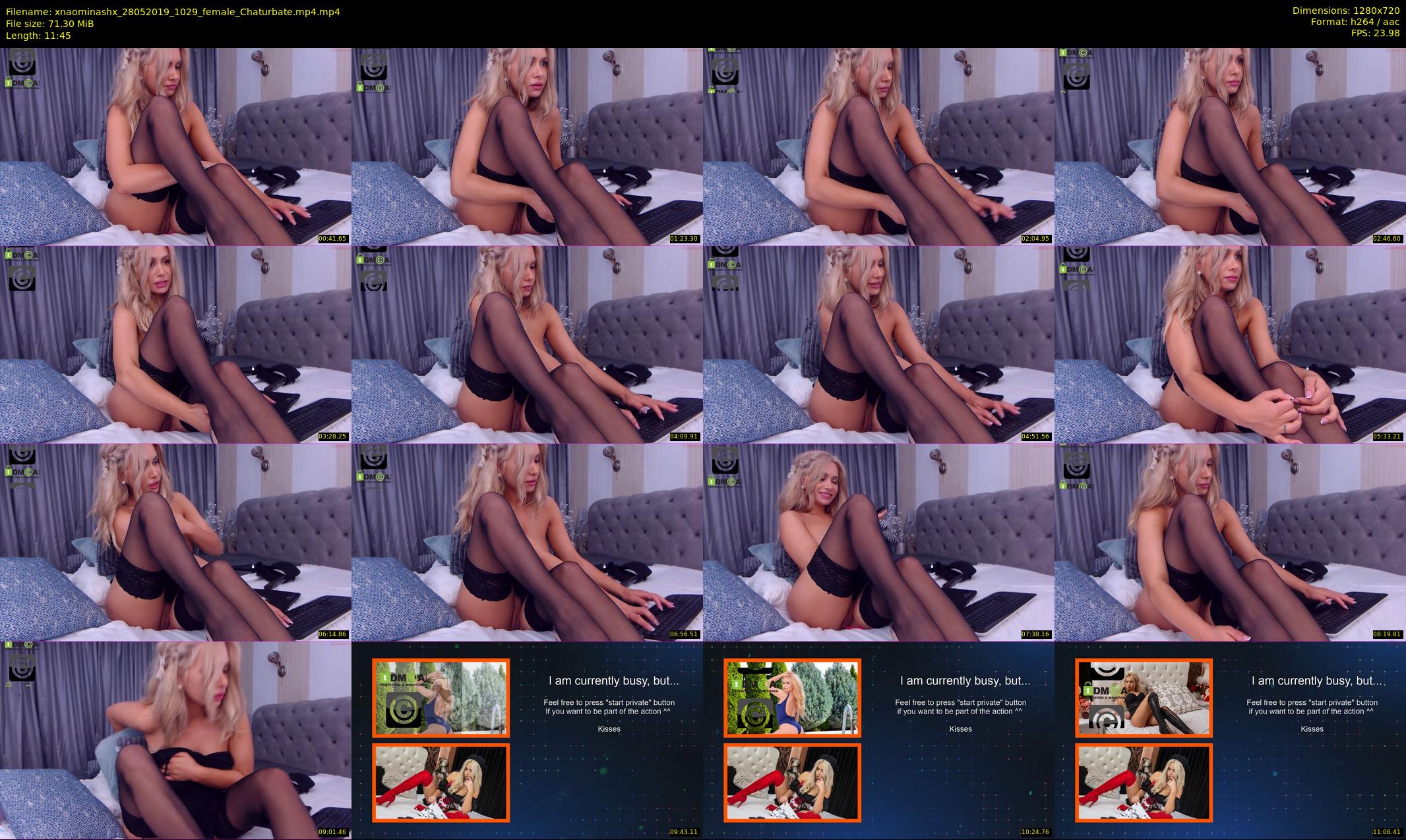 xnaominashx — 12 minute Chaturbate female cam show recording, 720p, May 28, 2019