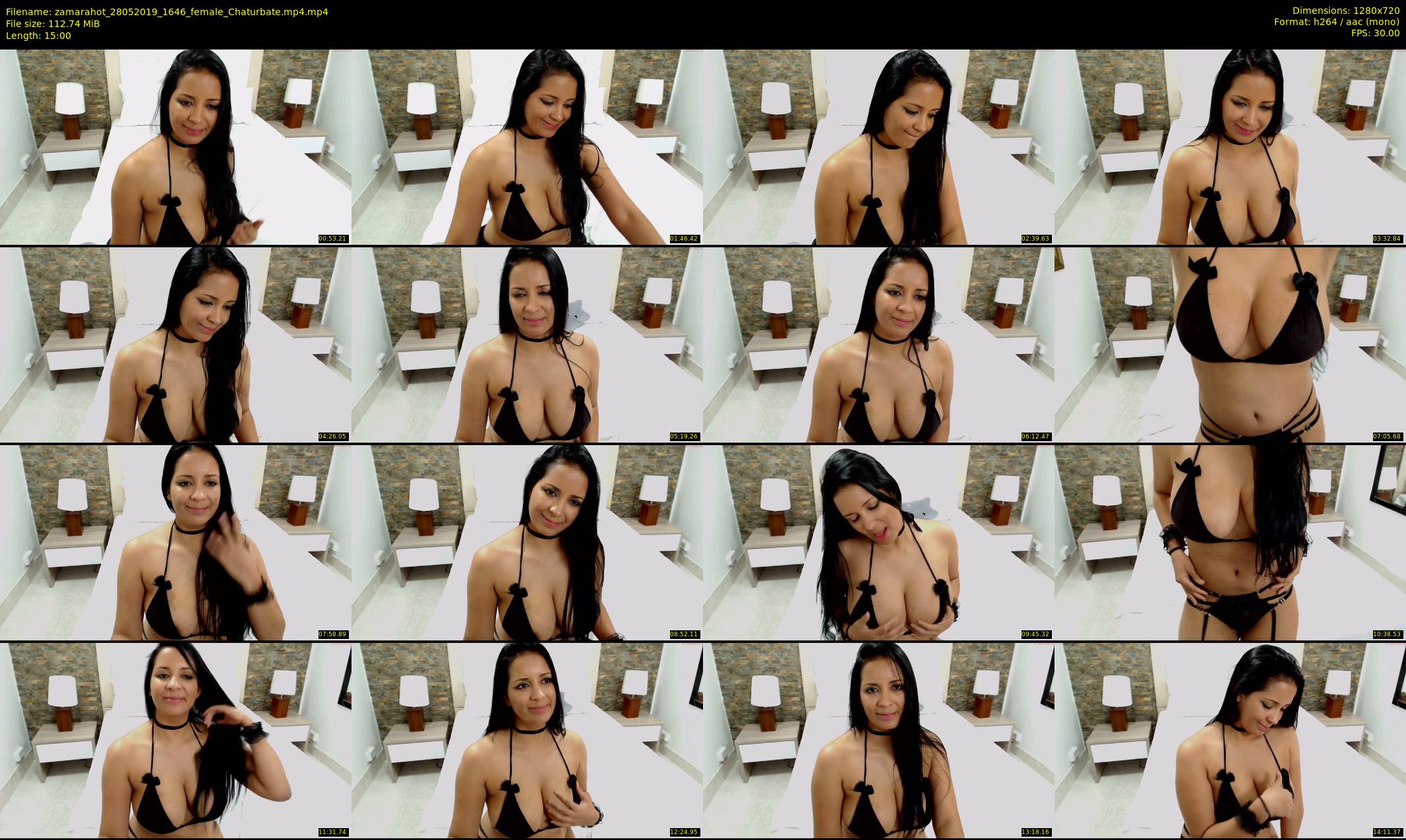 zamarahot — 15 minute Chaturbate female cam show recording, 720p, May 28, 2019