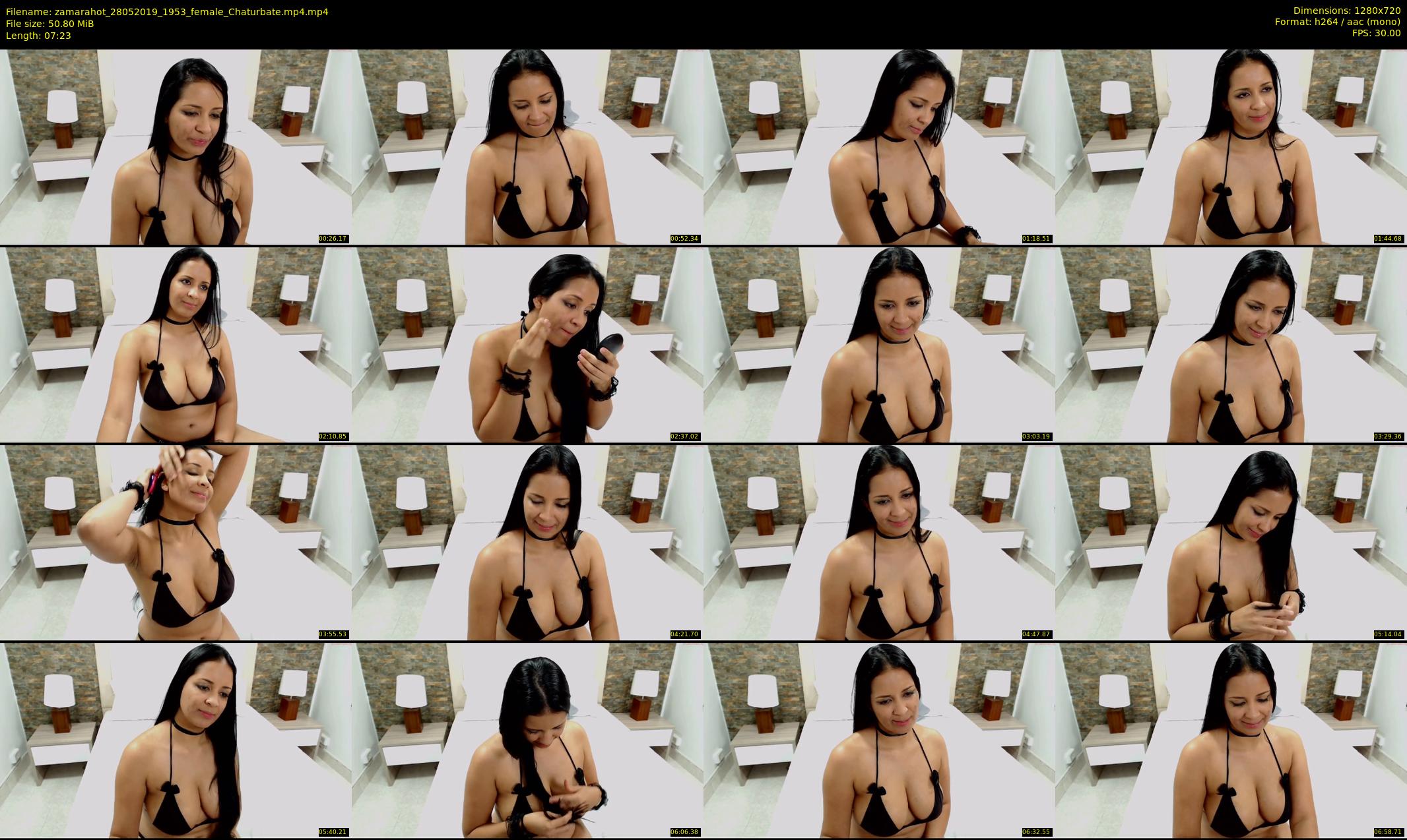zamarahot — 8 minute Chaturbate female cam show recording, 720p, May 28, 2019