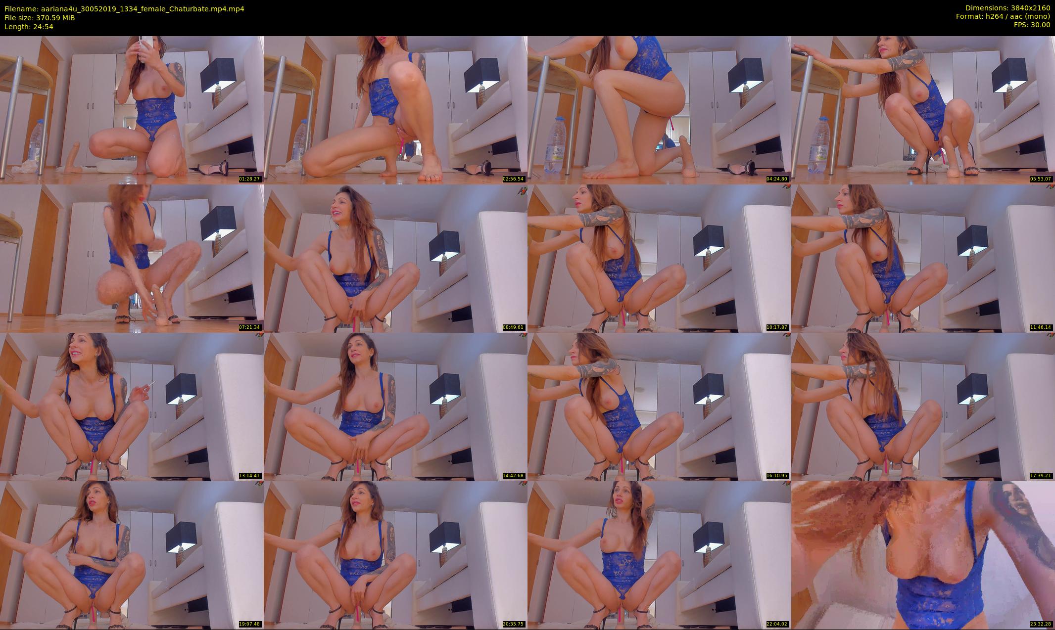 aariana4u — 25 minute Chaturbate female cam show recording, 4K, May 30, 2019