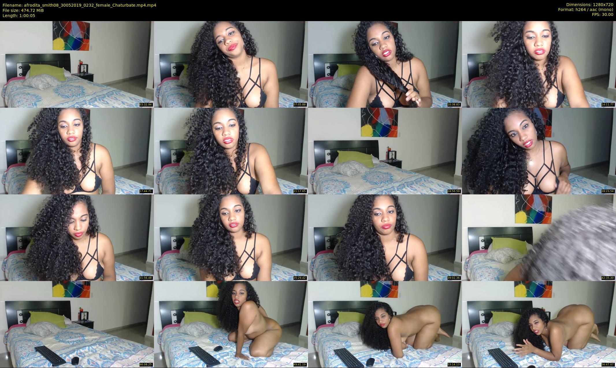 afrodita_smith08 — 61 minute Chaturbate female cam show recording, 720p, May 30, 2019