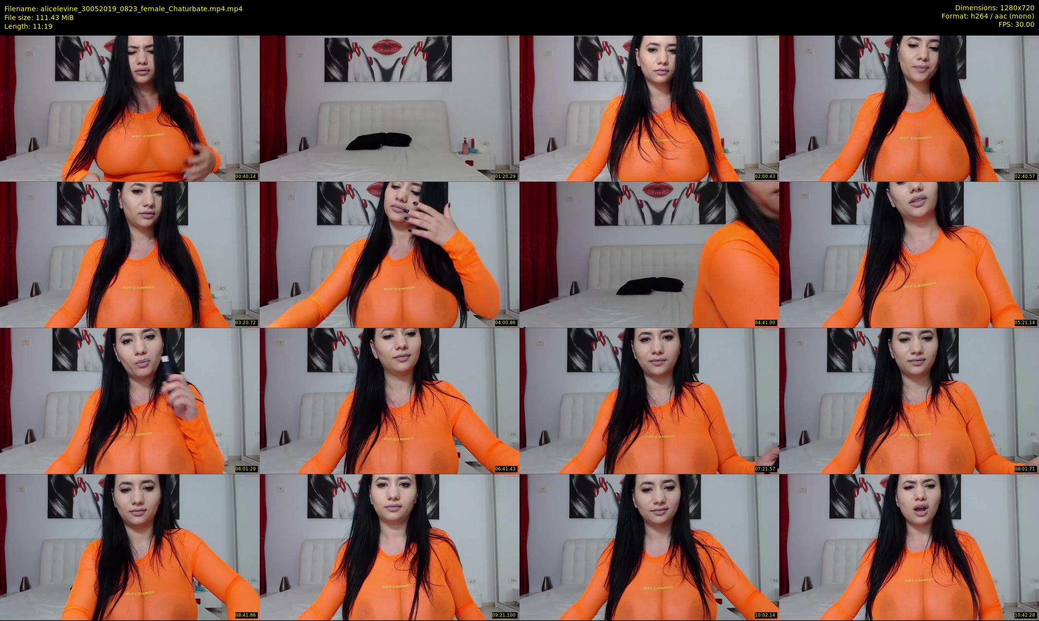 alicelevine — 12 minute Chaturbate female cam show recording, 720p, May 30, 2019