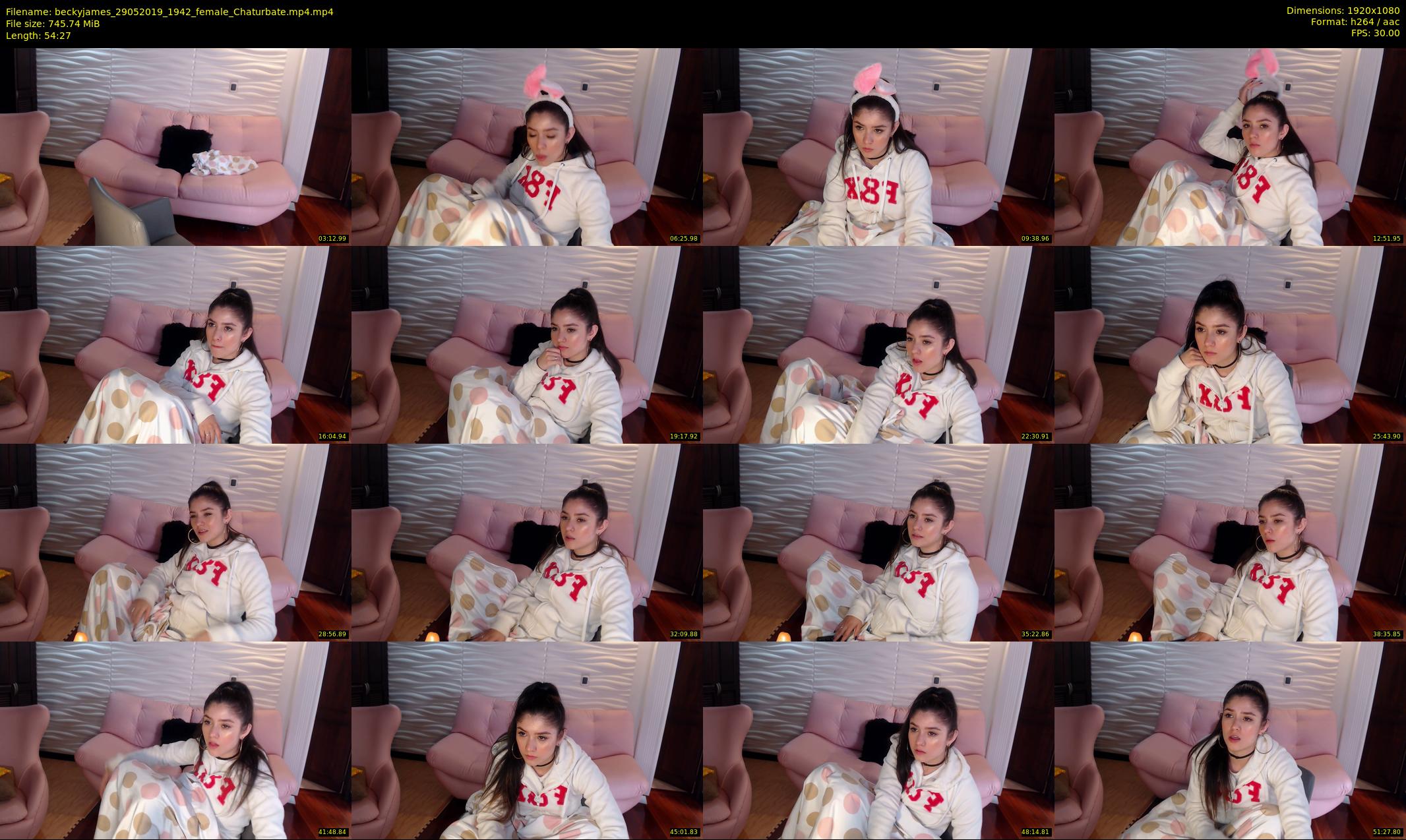 beckyjames — 55 minute Chaturbate female cam show recording, 1080p, May 29, 2019