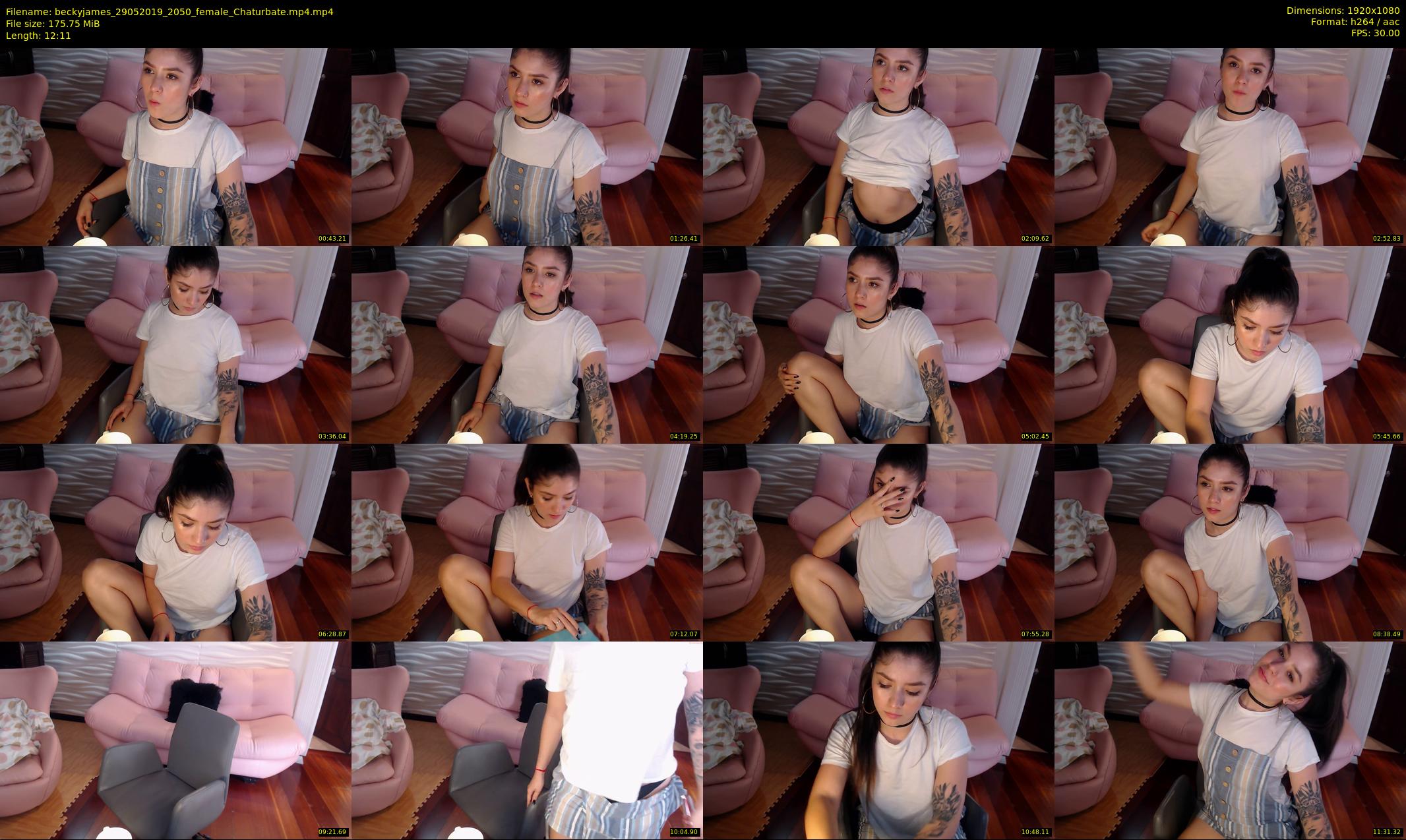 beckyjames — 13 minute Chaturbate female cam show recording, 1080p, May 29, 2019
