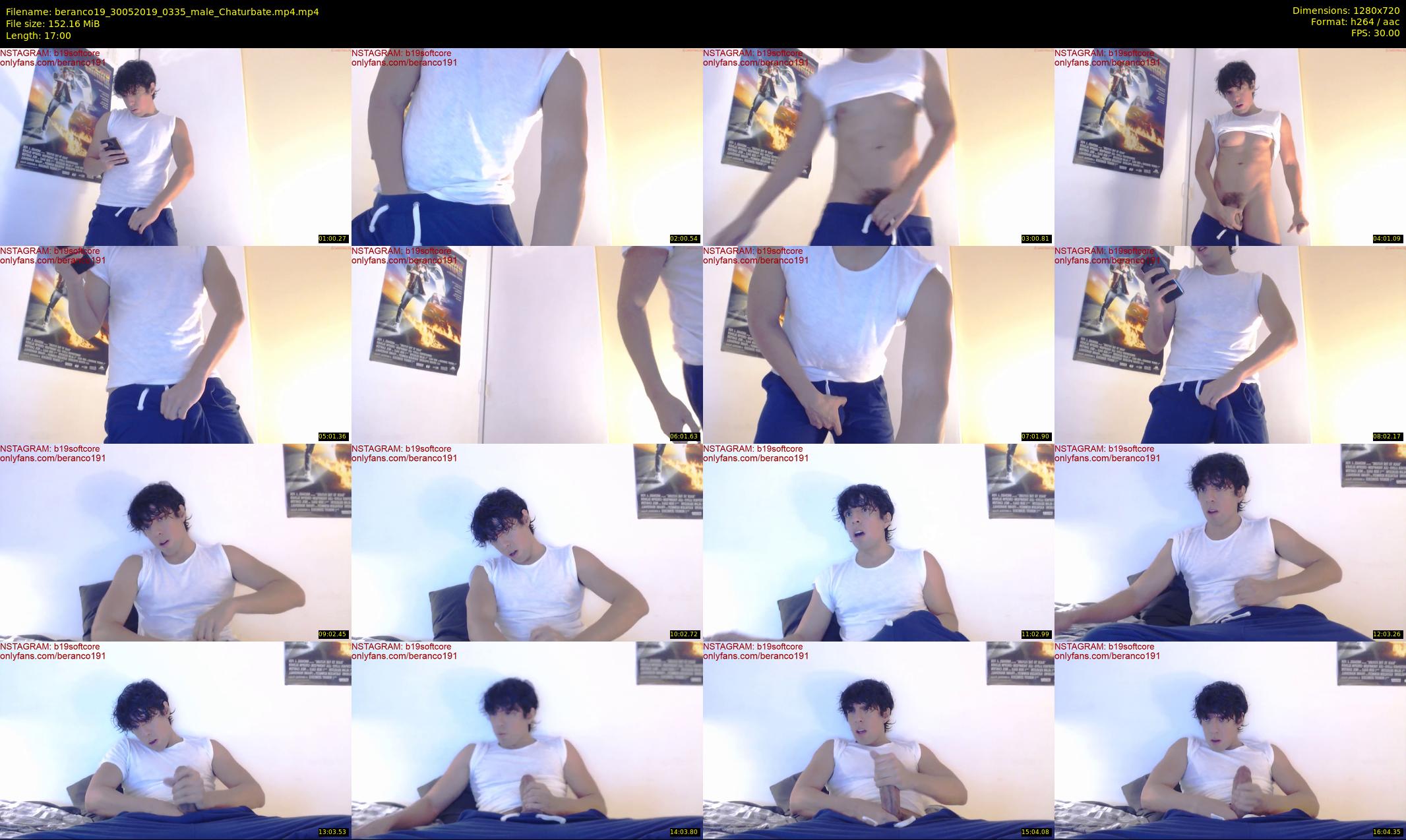 beranco19 — 17 minute Chaturbate male cam show recording, 720p, May 30, 2019
