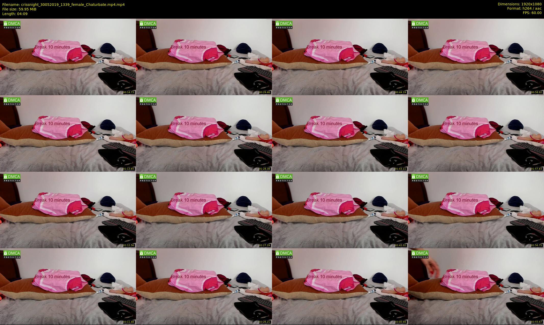 crissnight — 5 minute Chaturbate female cam show recording, 1080p, May 30, 2019