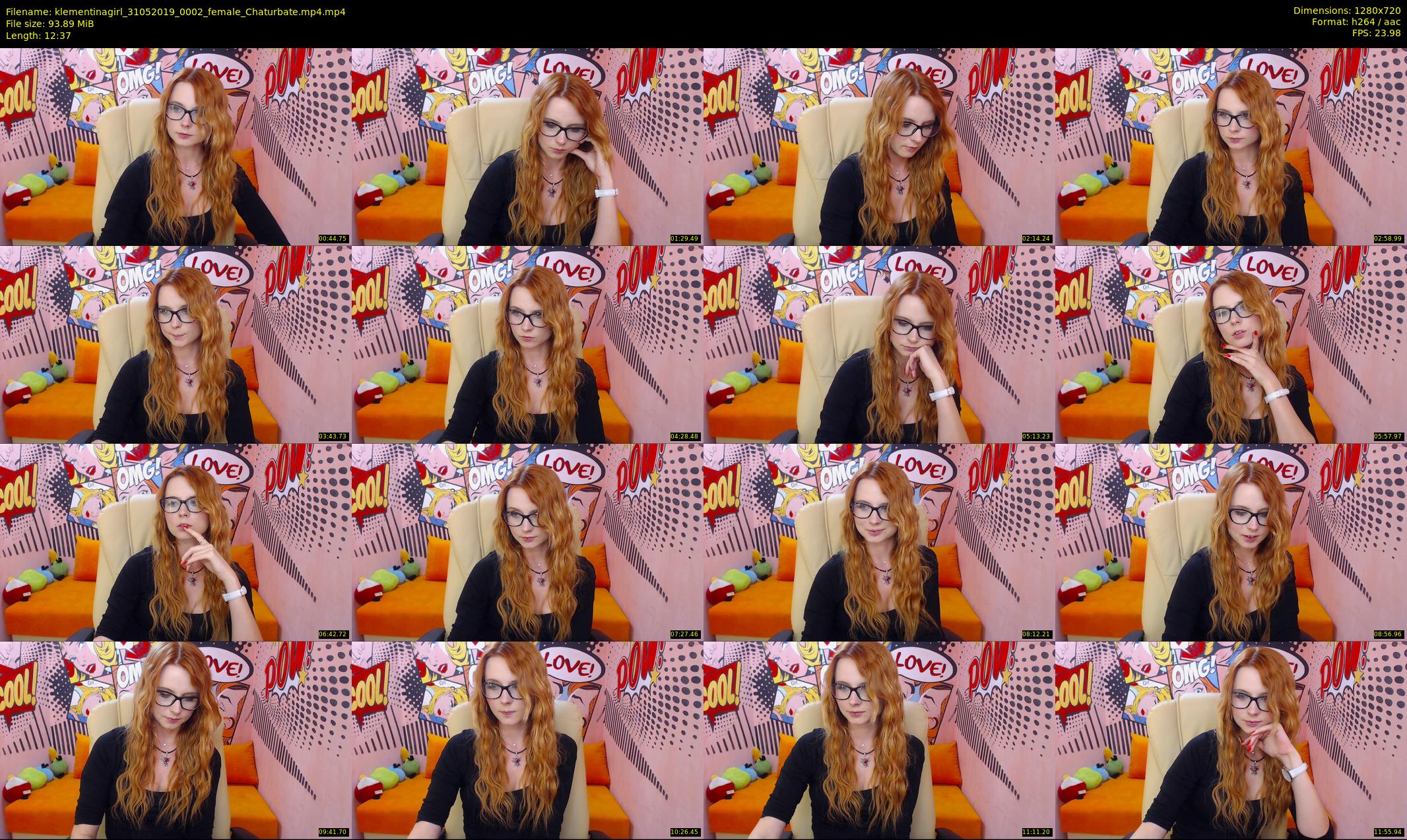 klementinagirl — 13 minute Chaturbate female cam show recording, 720p, May 31, 2019