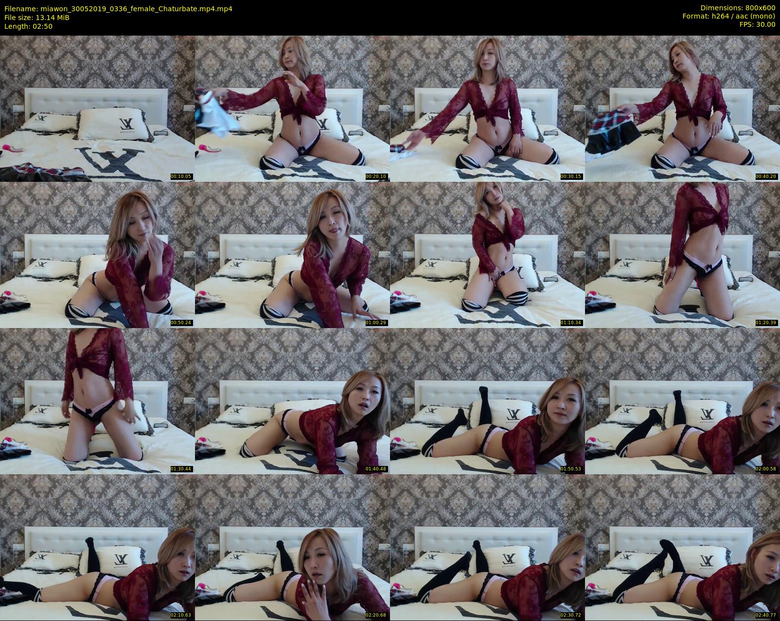 miawon — 3 minute Chaturbate female cam show recording, 480p, May 30, 2019