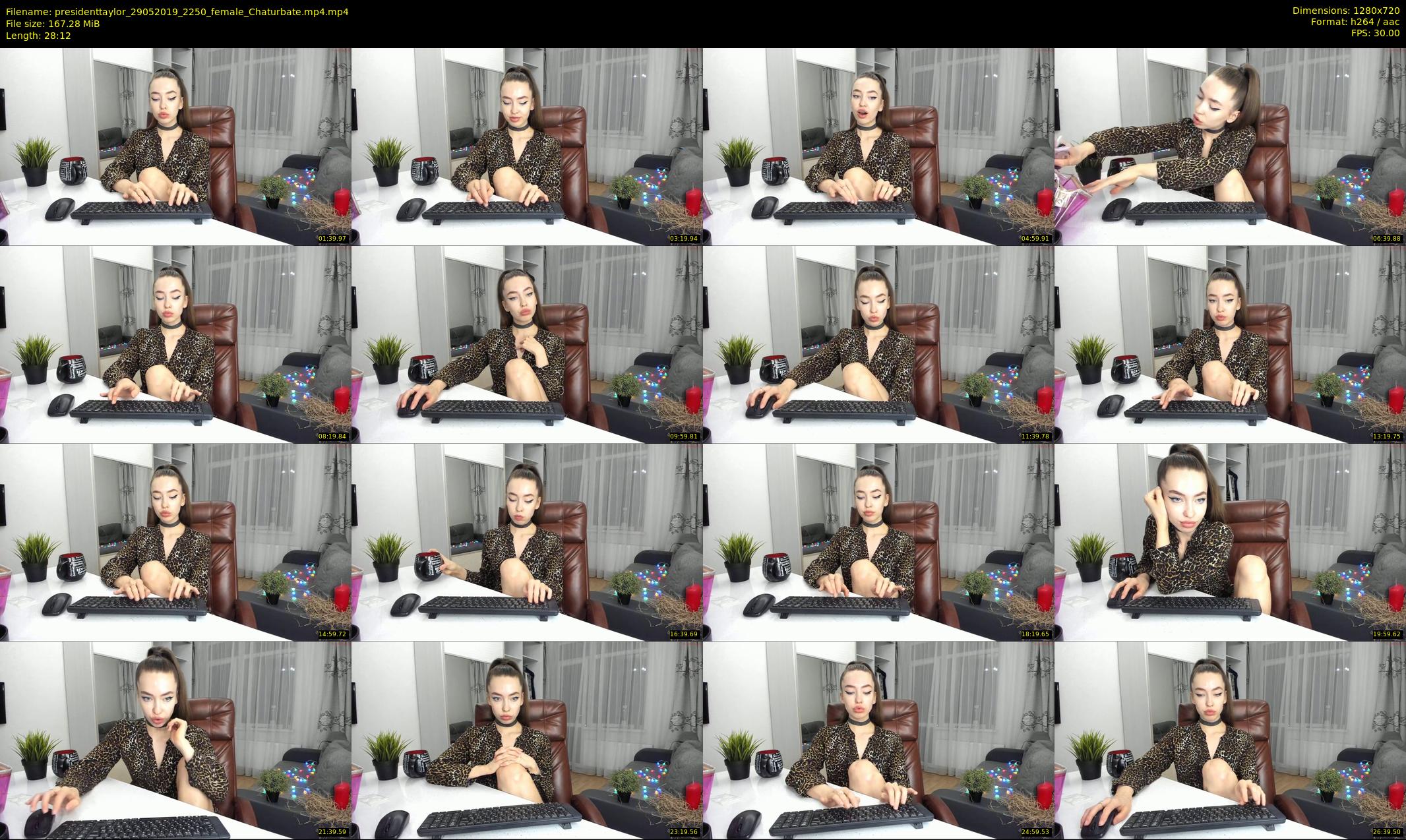 presidenttaylor — 29 minute Chaturbate female cam show recording, 720p, May 29, 2019