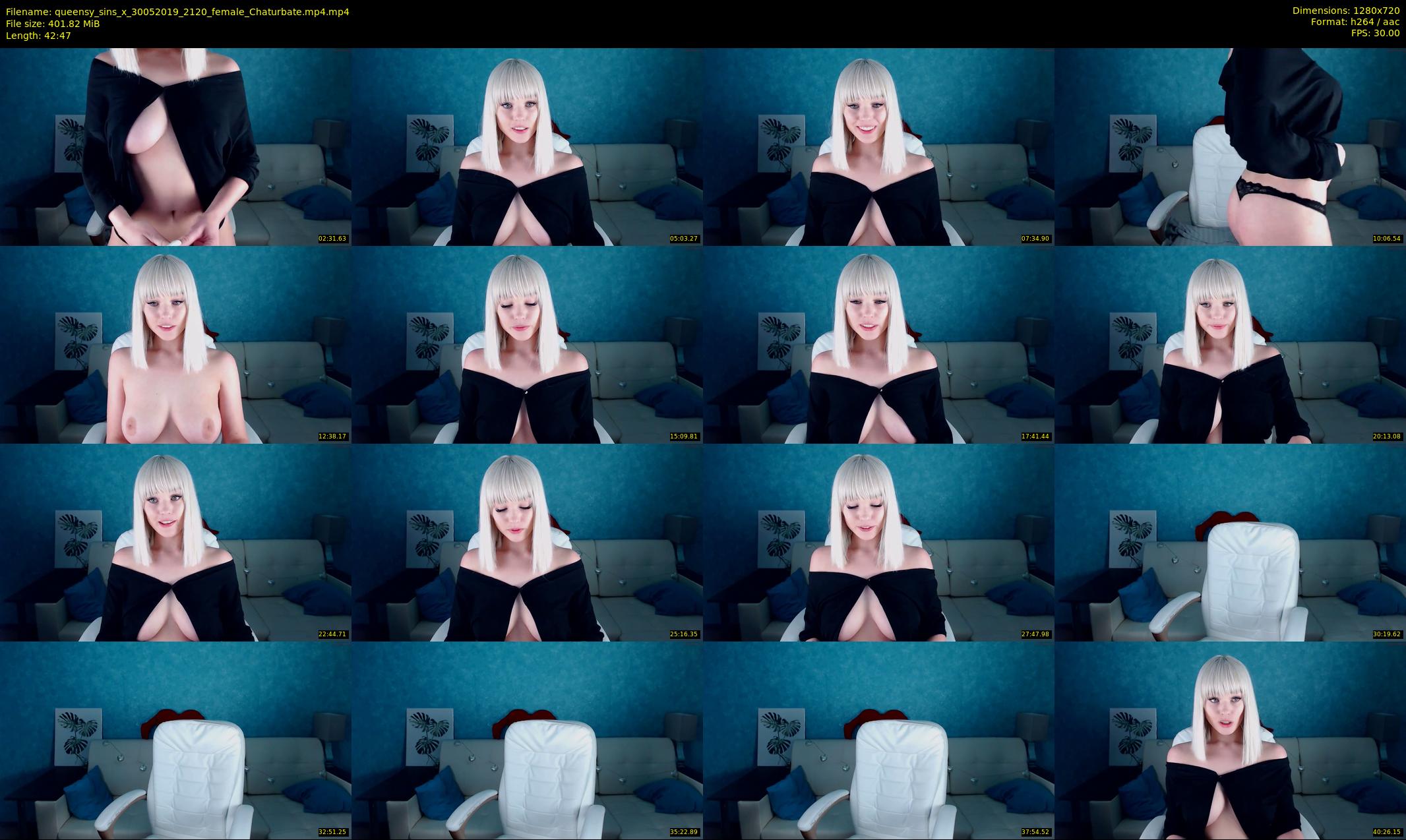 queensy_sins_x — 43 minute Chaturbate female cam show recording, 720p, May 30, 2019