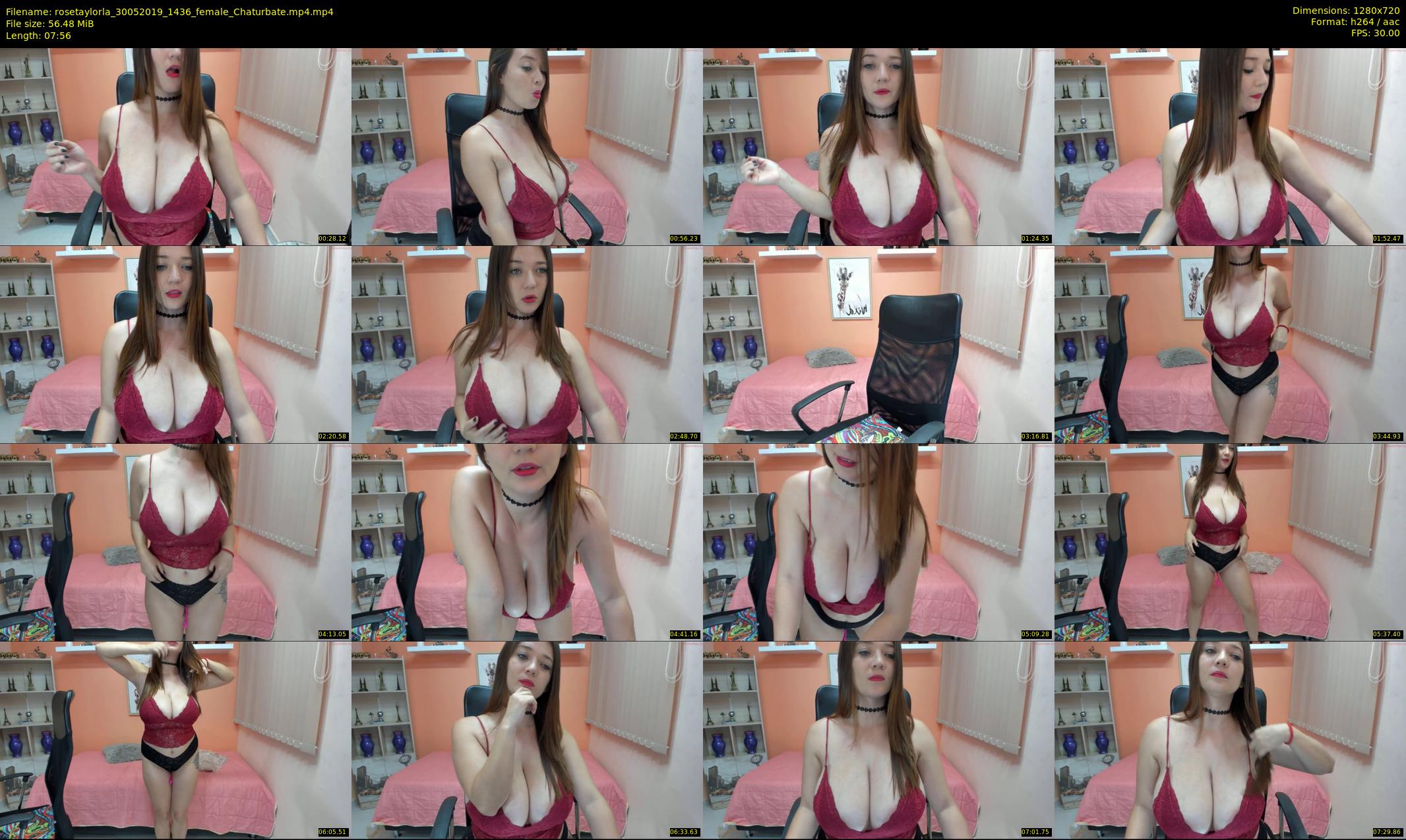 rosetaylorla — 8 minute Chaturbate female cam show recording, 720p, May 30, 2019