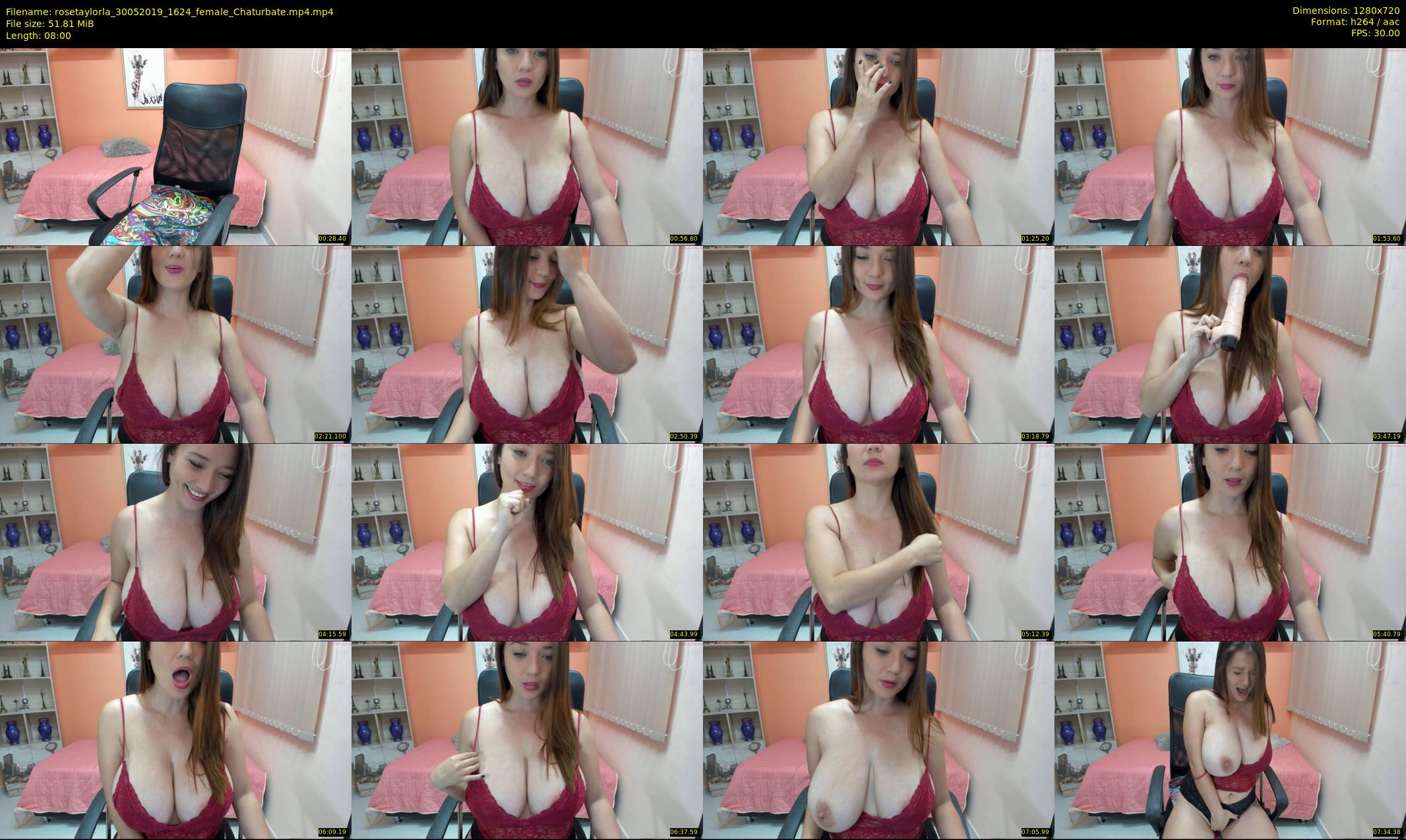 rosetaylorla — 8 minute Chaturbate female cam show recording, 720p, May 30, 2019
