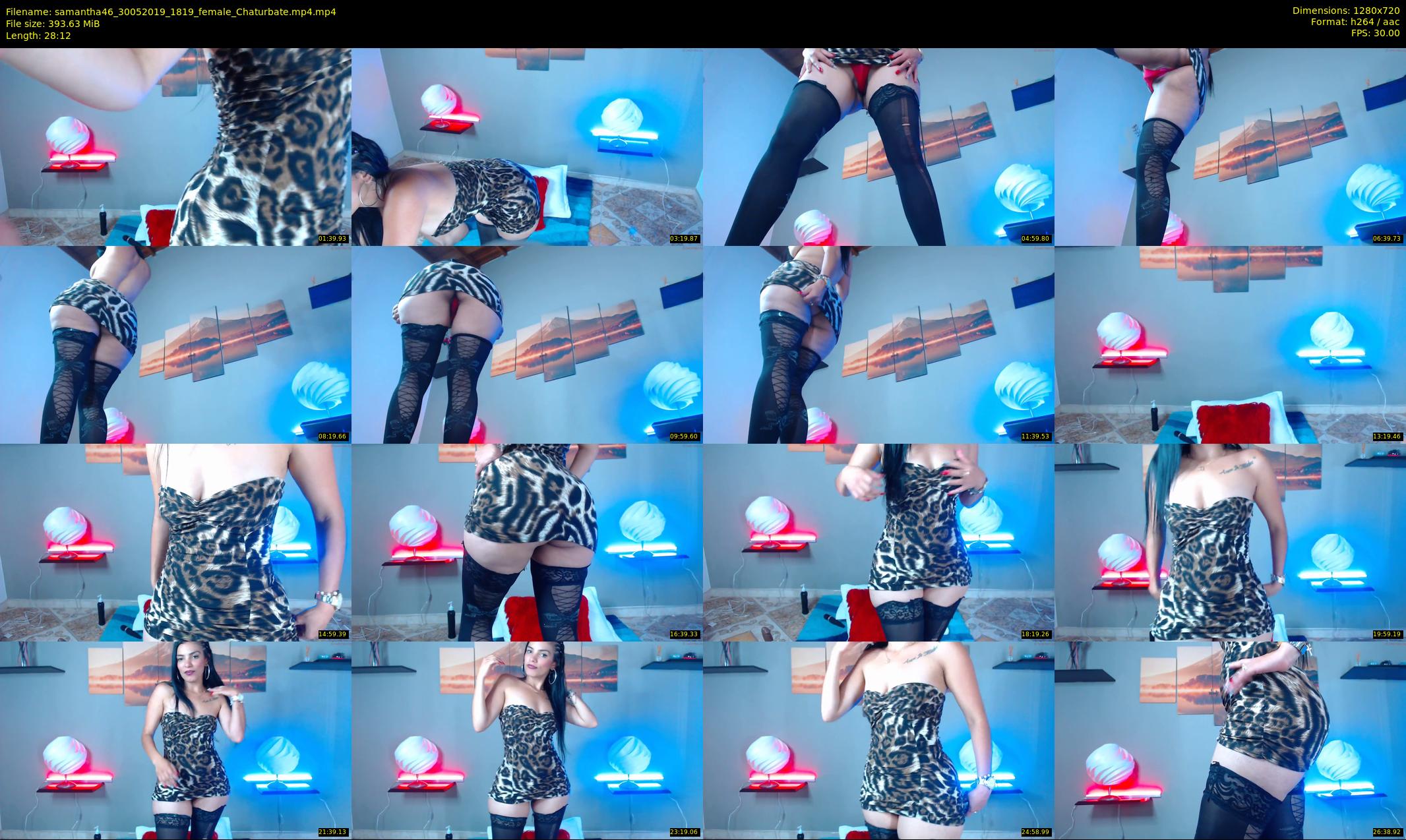 samantha46 — 29 minute Chaturbate female cam show recording, 720p, May 30, 2019