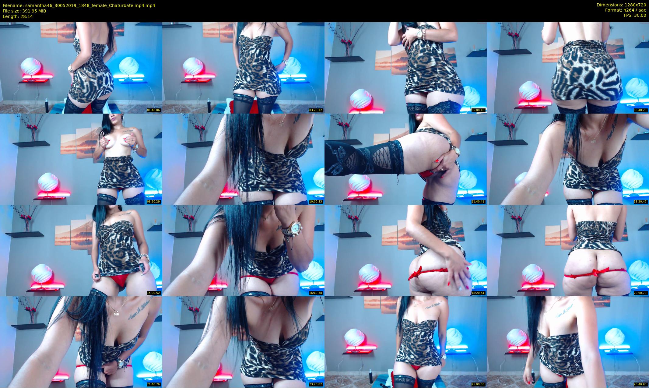 samantha46 — 29 minute Chaturbate female cam show recording, 720p, May 30, 2019