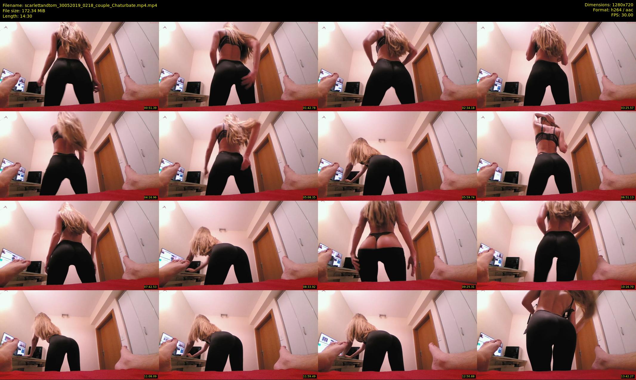 scarlettandtom — 15 minute Chaturbate couple cam show recording, 720p, May 30, 2019
