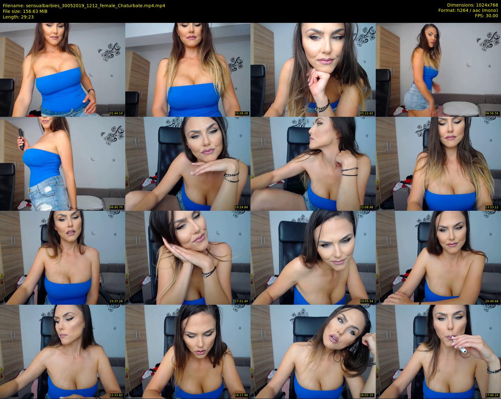 sensualbarbies — 30 minute Chaturbate female cam show recording, 720p, May 30, 2019