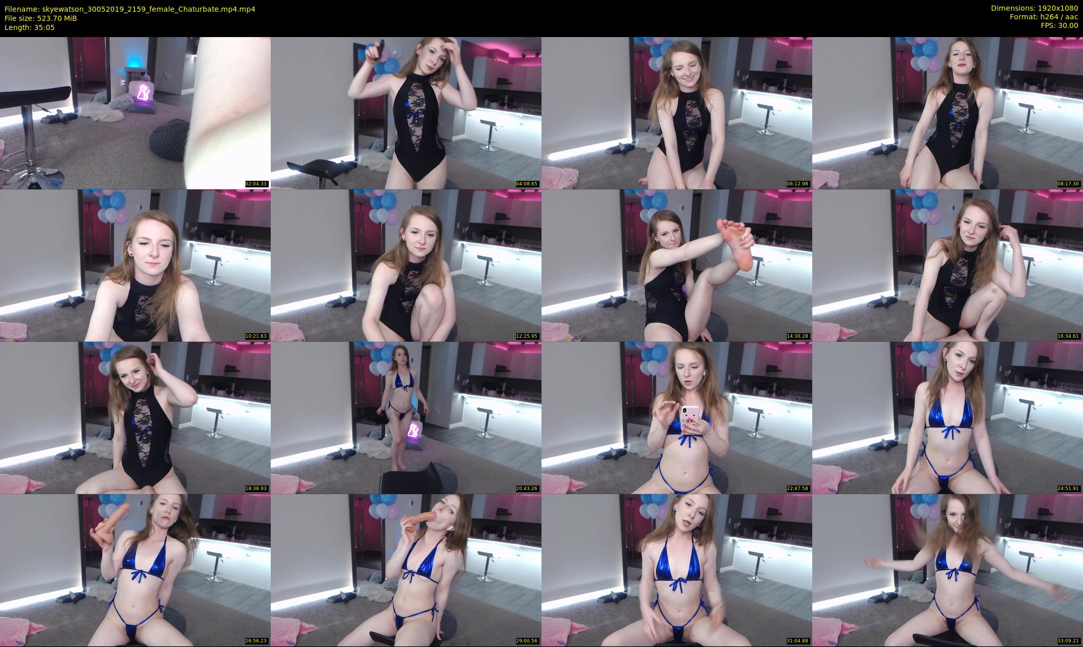 skyewatson — 36 minute Chaturbate female cam show recording, 1080p, May 30, 2019
