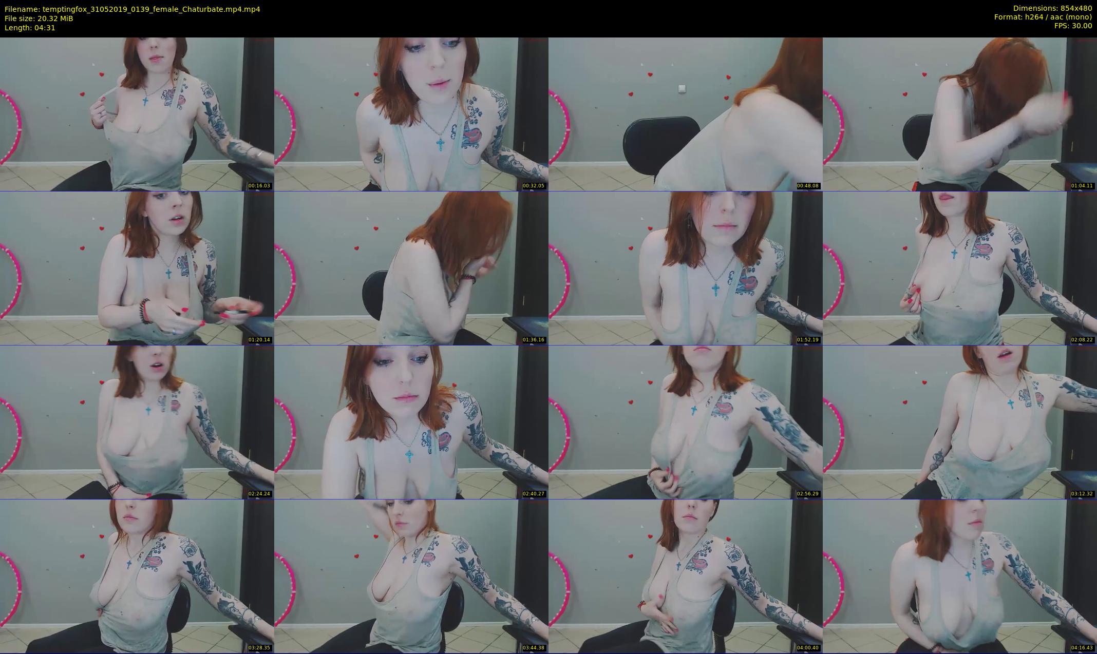 temptingfox — 5 minute Chaturbate female cam show recording, 480p, May 31, 2019