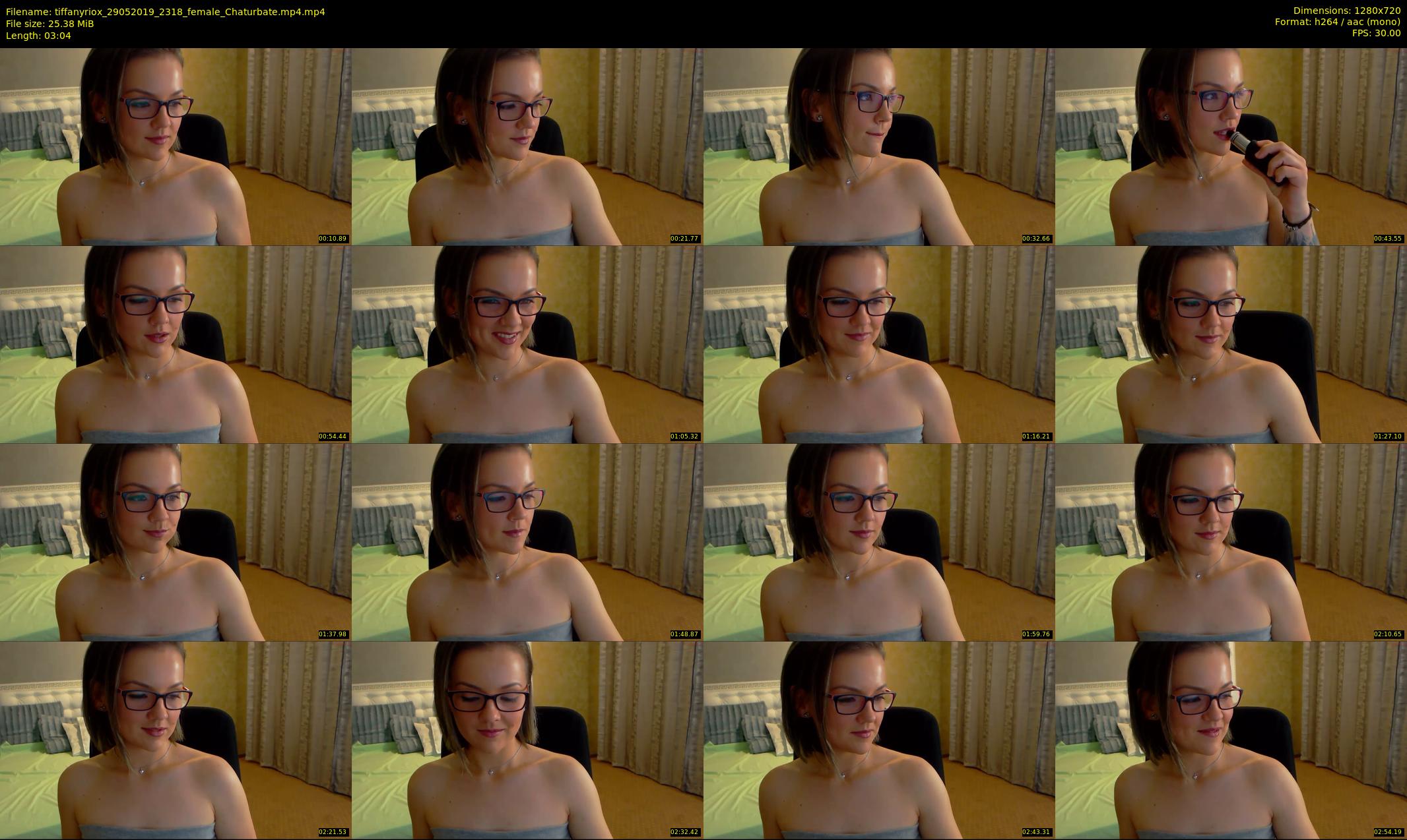 tiffanyriox — 4 minute Chaturbate female cam show recording, 720p, May 29, 2019