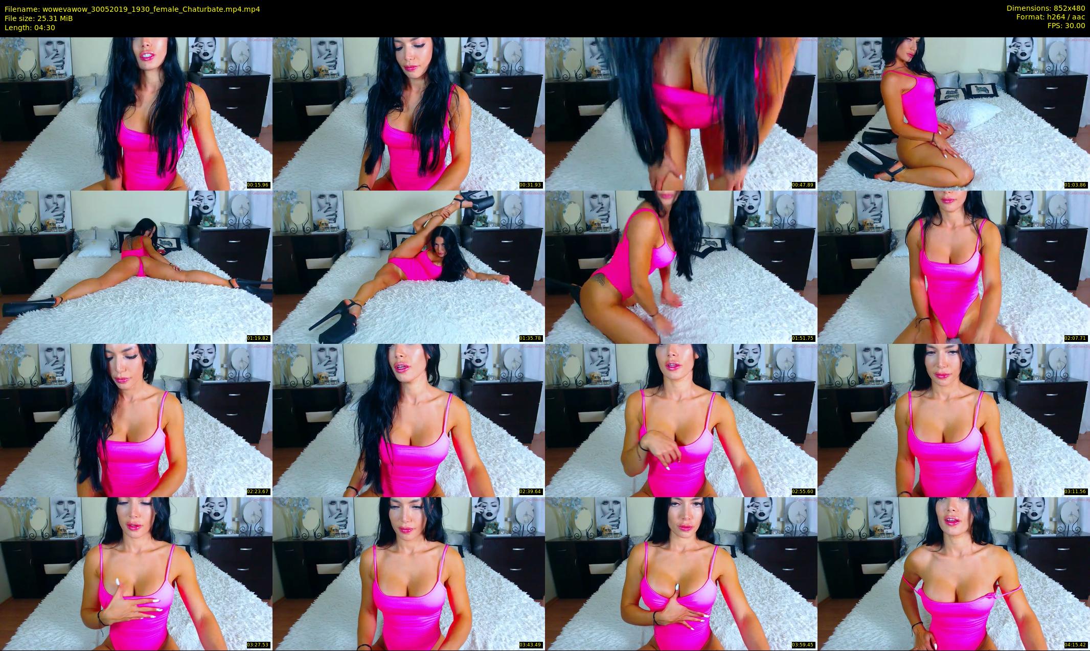 wowevawow — 5 minute Chaturbate female cam show recording, 480p, May 30, 2019