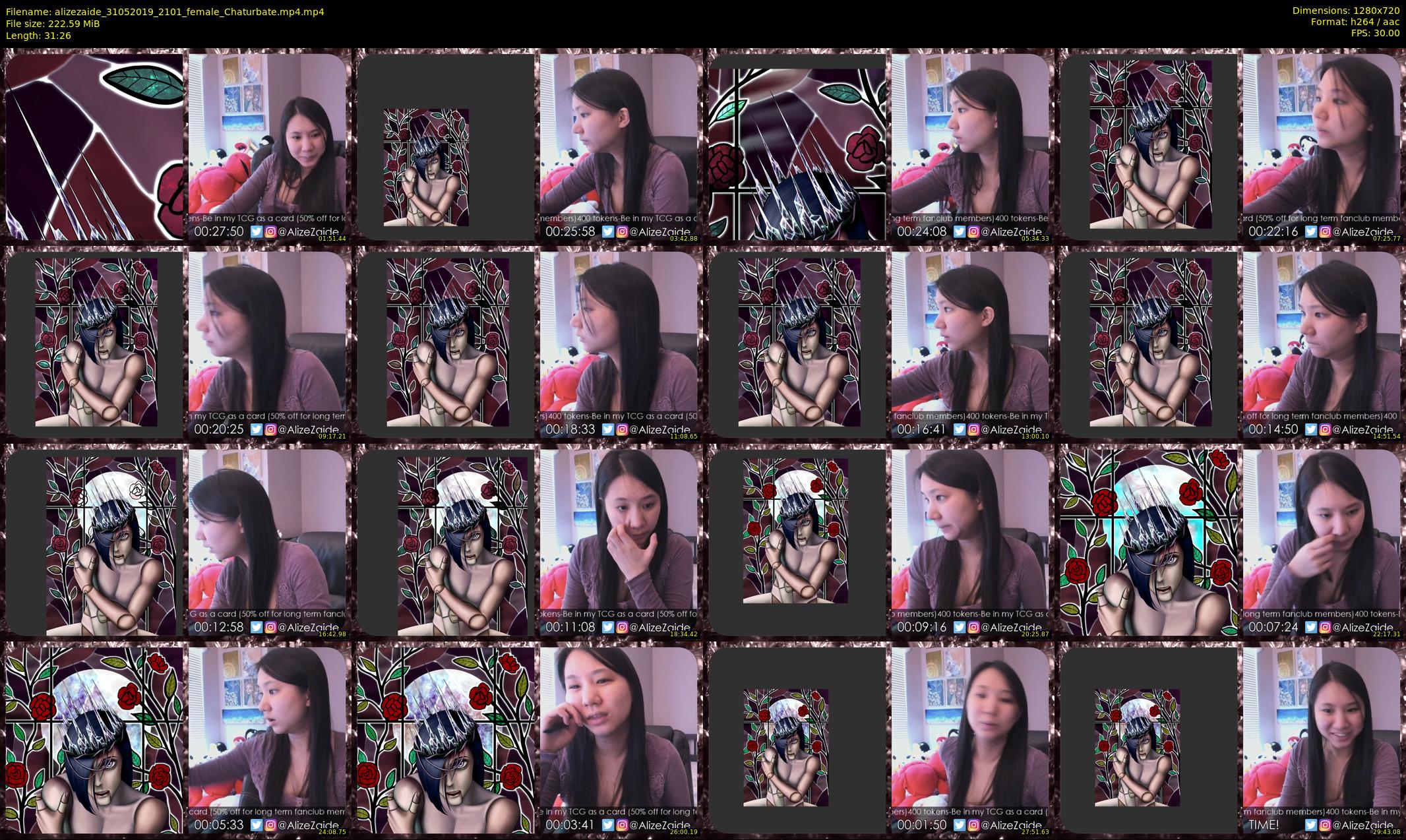 alizezaide — 32 minute Chaturbate female cam show recording, 720p, May 31, 2019