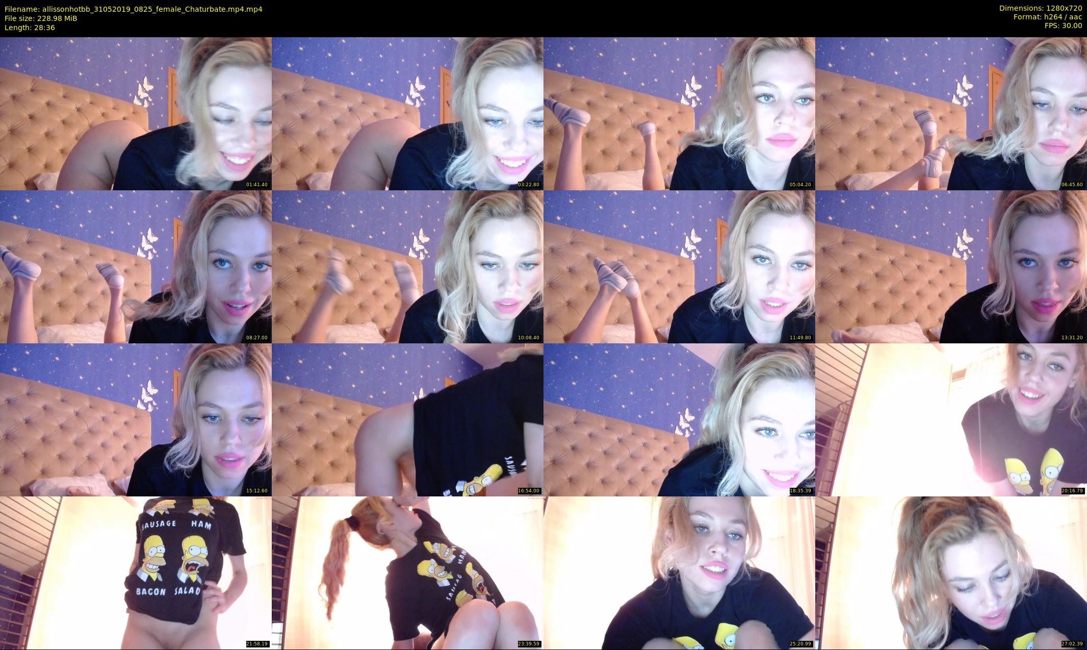 allissonhotbb — 29 minute Chaturbate female cam show recording, 720p, May 31, 2019