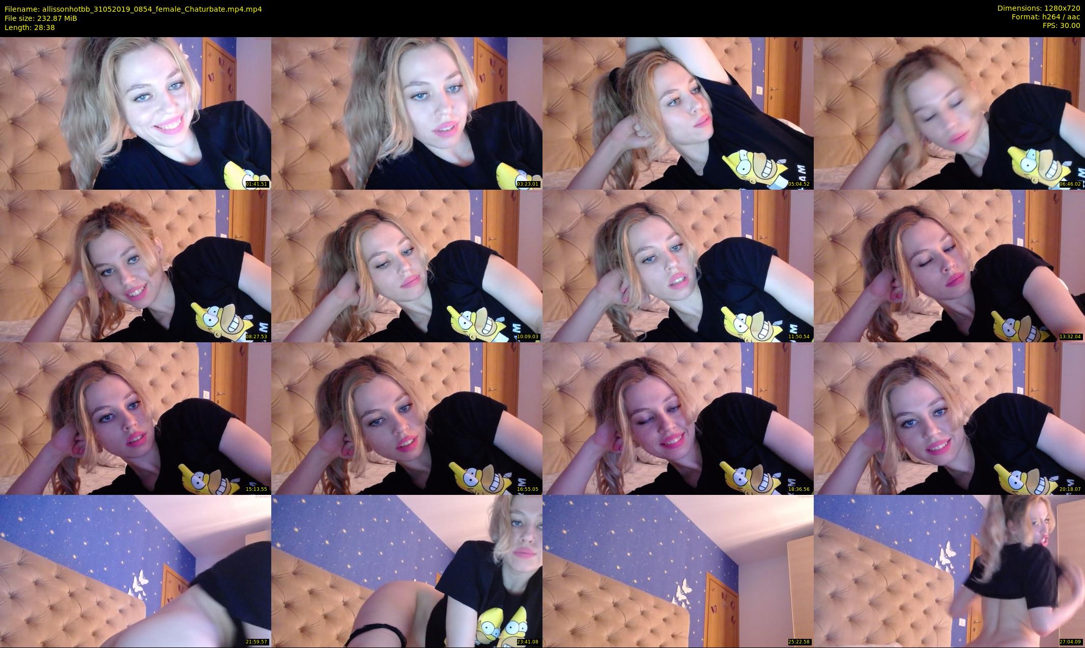allissonhotbb — 29 minute Chaturbate female cam show recording, 720p, May 31, 2019