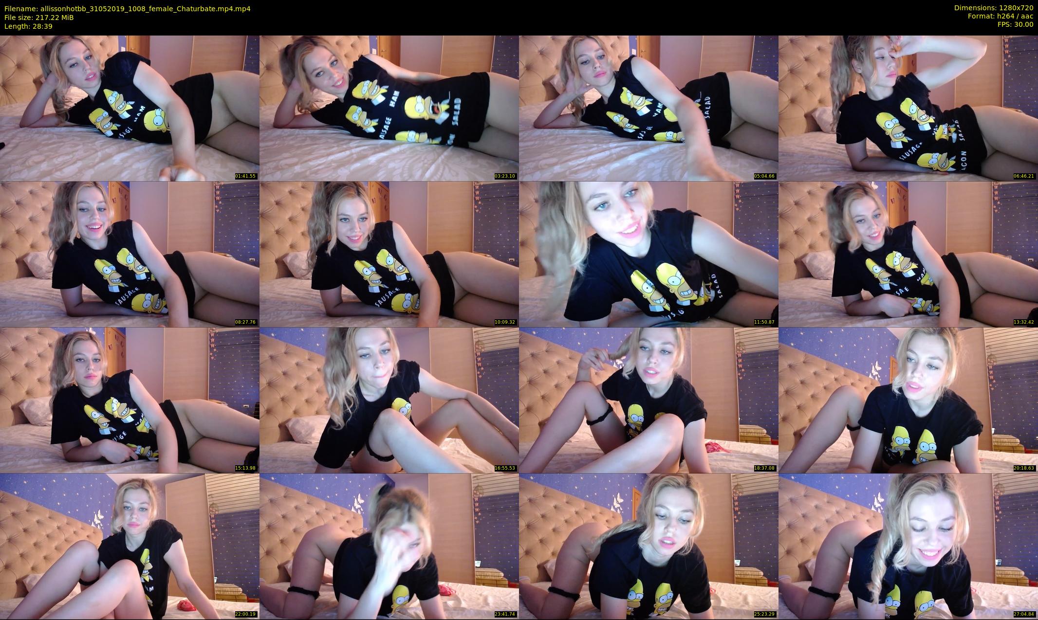 allissonhotbb — 29 minute Chaturbate female cam show recording, 720p, May 31, 2019